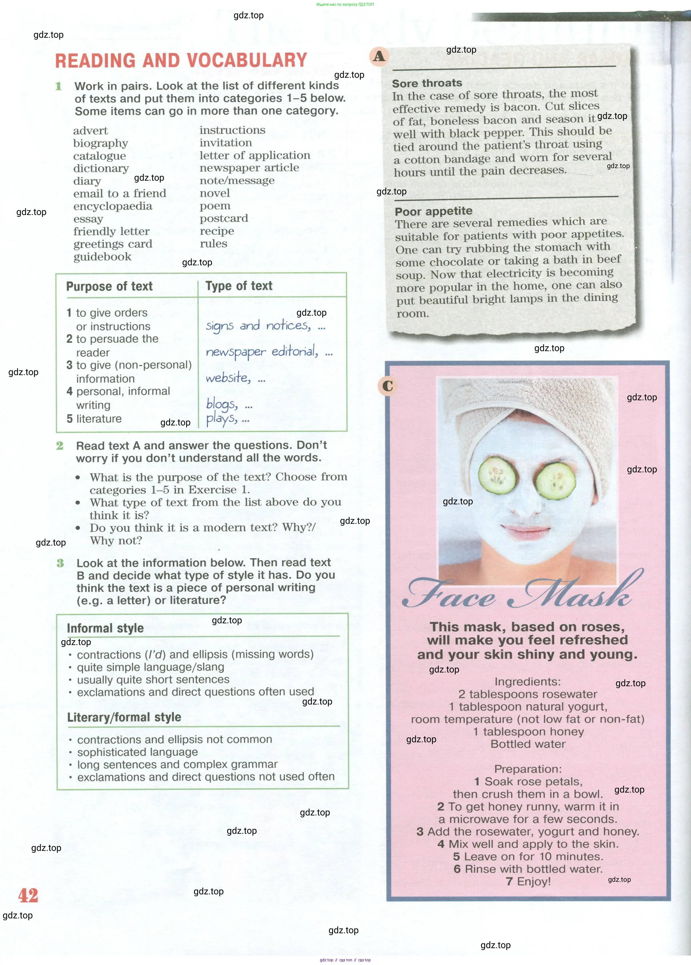 Английский язык (english), 10 класс Учебник (Student's book), авторы: Вербицкая Мария Валерьевна (Verbitskaya Maria), Маккинли Стюарт (McKinlay Stuart), Хастингс Боб (Hastings Bob), Каминс Карр Джейн (Comyns Carr Jane), Парсонс Дженнифер (Parsons Jennifer), Миндрул Ольга Сергеевна (Mindrul Olga), издательство Просвещение, Москва, 2016, белого цвета, страница 42