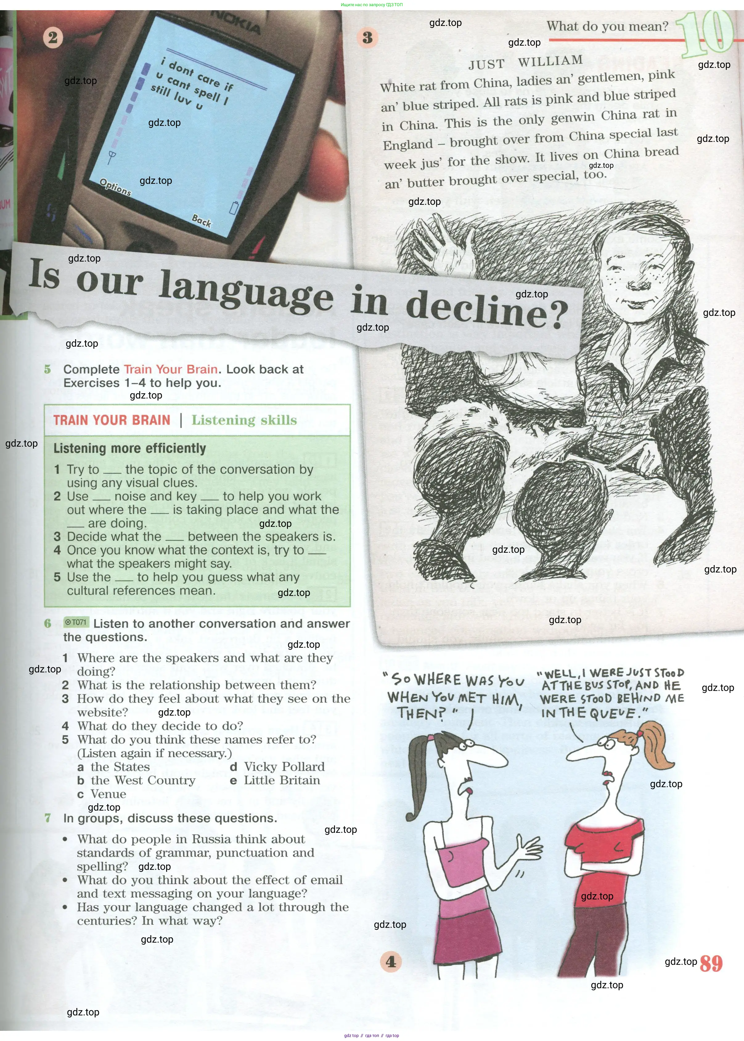 Английский язык (english), 10 класс Учебник (Student's book), авторы: Вербицкая Мария Валерьевна (Verbitskaya Maria), Маккинли Стюарт (McKinlay Stuart), Хастингс Боб (Hastings Bob), Каминс Карр Джейн (Comyns Carr Jane), Парсонс Дженнифер (Parsons Jennifer), Миндрул Ольга Сергеевна (Mindrul Olga), издательство Просвещение, Москва, 2016, белого цвета, страница 89