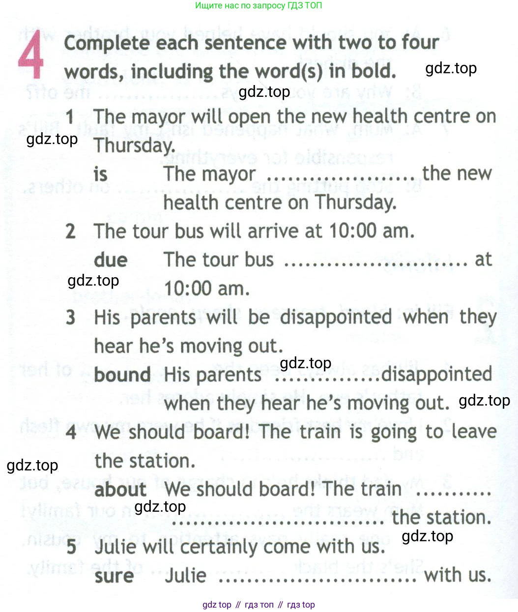 Английский язык (english), 11 класс Рабочая тетрадь (workbook), авторы: Афанасьева Ольга Васильевна (Afanasyeva Olga), Дули Дженни (Dooley Jenny), Михеева Ирина Владимировна (Mikheeva Irina), Оби Боб (Obee Bob), Эванс Вирджиния (Evans Virginia), издательство Просвещение, Москва, 2019, белого цвета, страница 6, номер 4, Условие