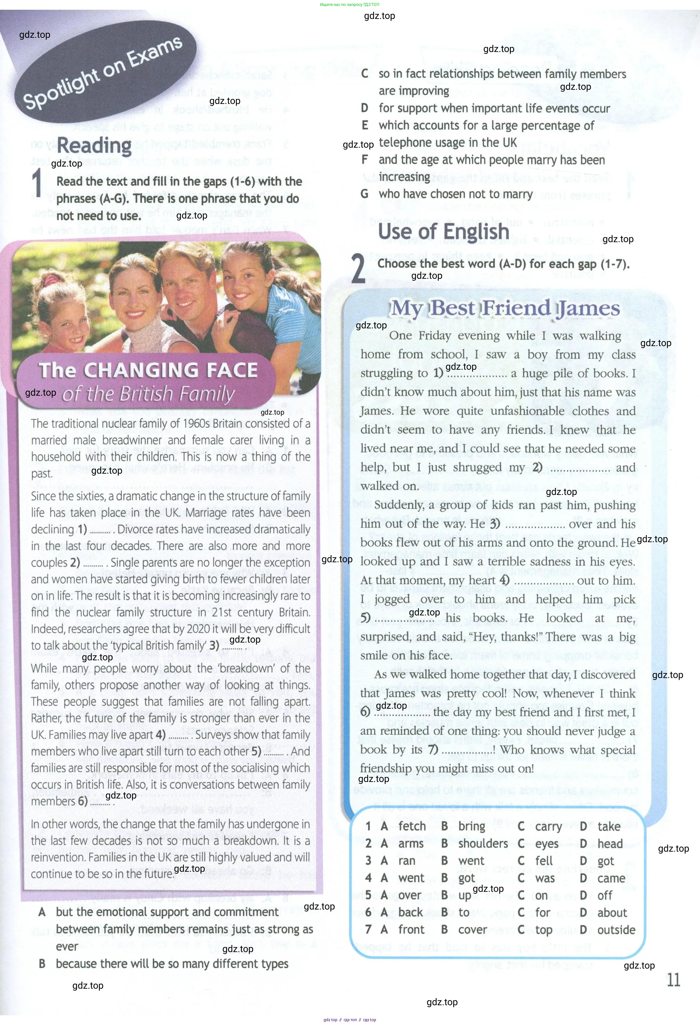 Английский язык (english), 11 класс Рабочая тетрадь (workbook), авторы: Афанасьева Ольга Васильевна (Afanasyeva Olga), Дули Дженни (Dooley Jenny), Михеева Ирина Владимировна (Mikheeva Irina), Оби Боб (Obee Bob), Эванс Вирджиния (Evans Virginia), издательство Просвещение, Москва, 2019, белого цвета, страница 11