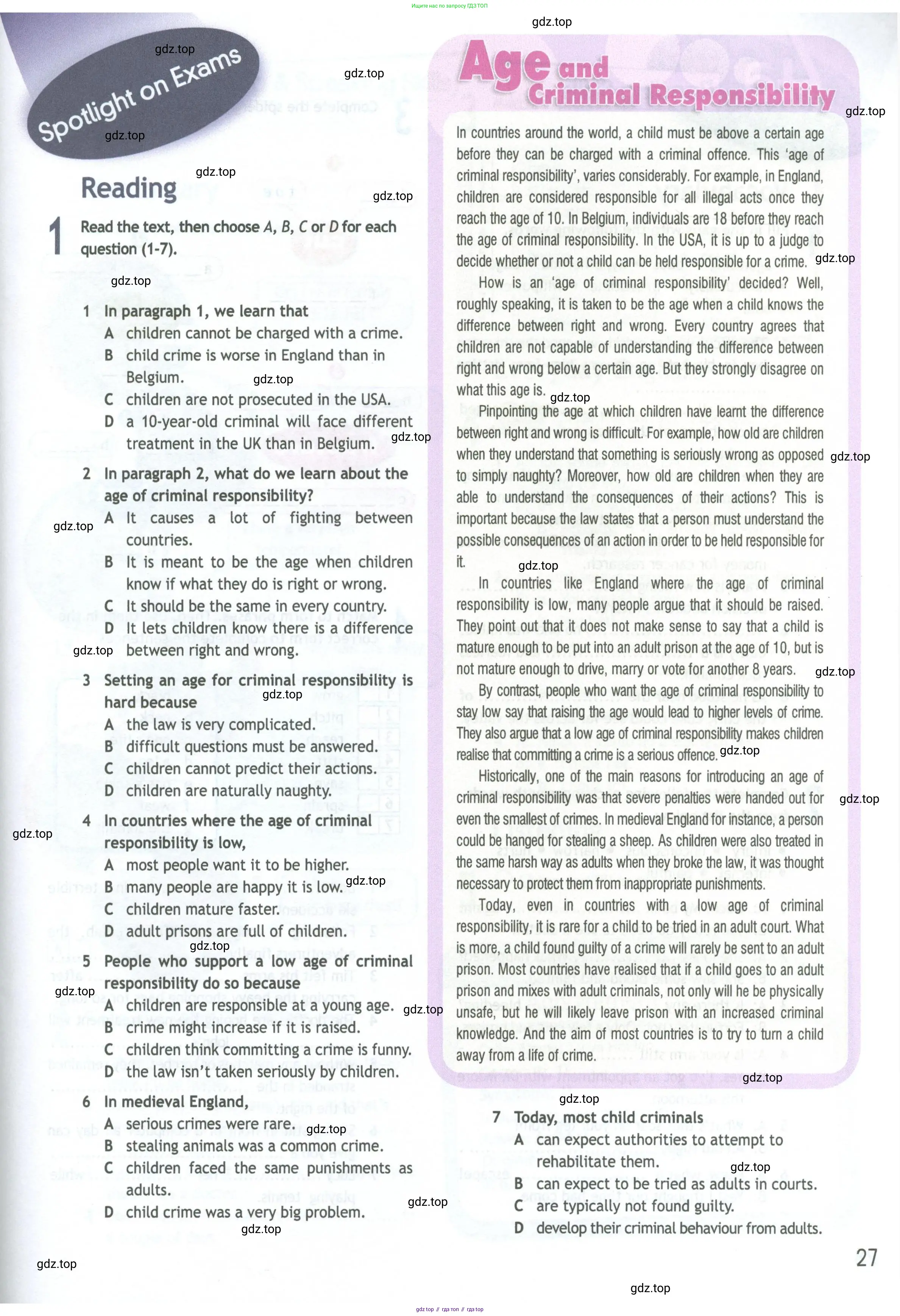 Английский язык (english), 11 класс Рабочая тетрадь (workbook), авторы: Афанасьева Ольга Васильевна (Afanasyeva Olga), Дули Дженни (Dooley Jenny), Михеева Ирина Владимировна (Mikheeva Irina), Оби Боб (Obee Bob), Эванс Вирджиния (Evans Virginia), издательство Просвещение, Москва, 2019, белого цвета, страница 27