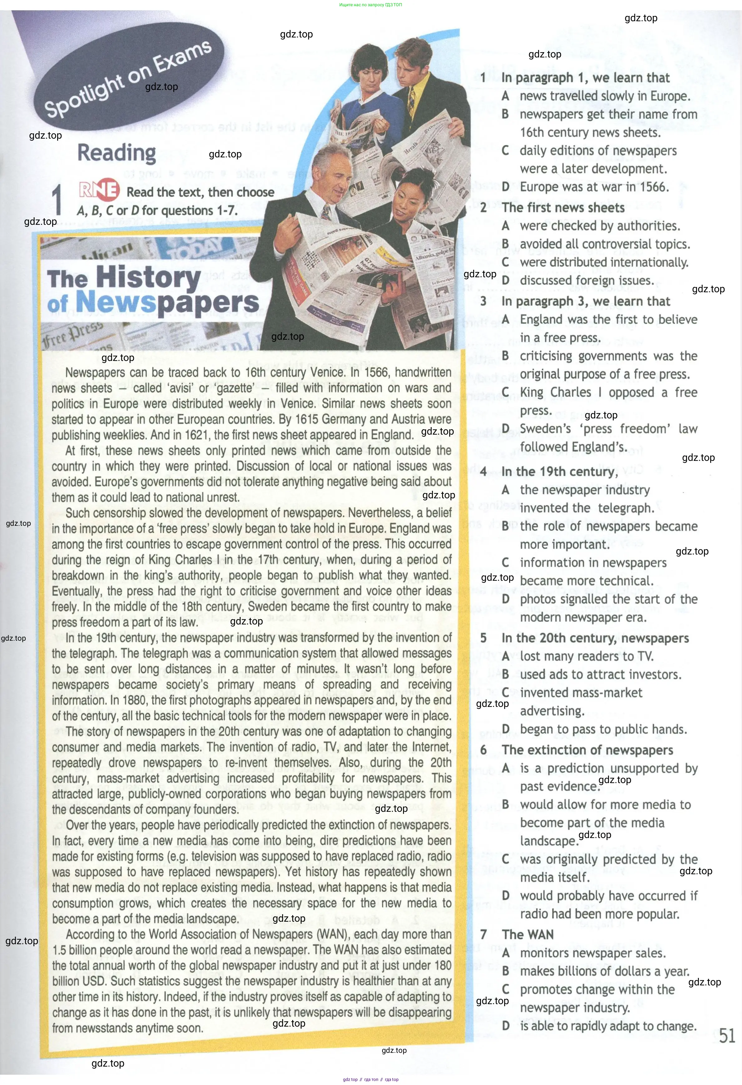 ГДЗ Английский язык (english), 11 класс Рабочая тетрадь (workbook), авторы: Афанасьева Ольга Васильевна (Afanasyeva Olga), Дули Дженни (Dooley Jenny), Михеева Ирина Владимировна (Mikheeva Irina), Оби Боб (Obee Bob), Эванс Вирджиния (Evans Virginia), издательство Просвещение, Москва, 2019, белого цвета, страница 51