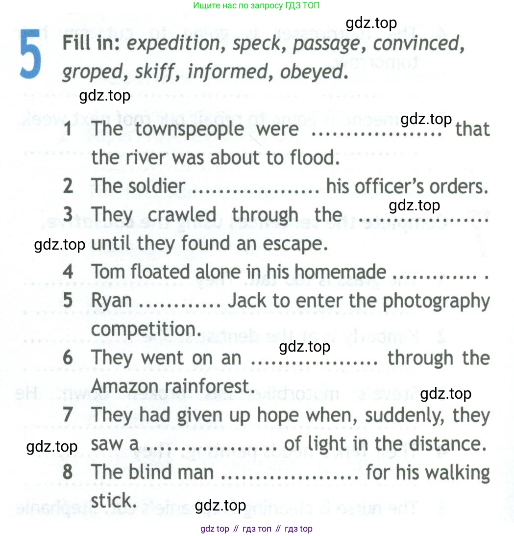 ГДЗ Английский язык (english), 11 класс Рабочая тетрадь (workbook), авторы: Афанасьева Ольга Васильевна (Afanasyeva Olga), Дули Дженни (Dooley Jenny), Михеева Ирина Владимировна (Mikheeva Irina), Оби Боб (Obee Bob), Эванс Вирджиния (Evans Virginia), издательство Просвещение, Москва, 2019, белого цвета, страница 32, номер 5, Условие
