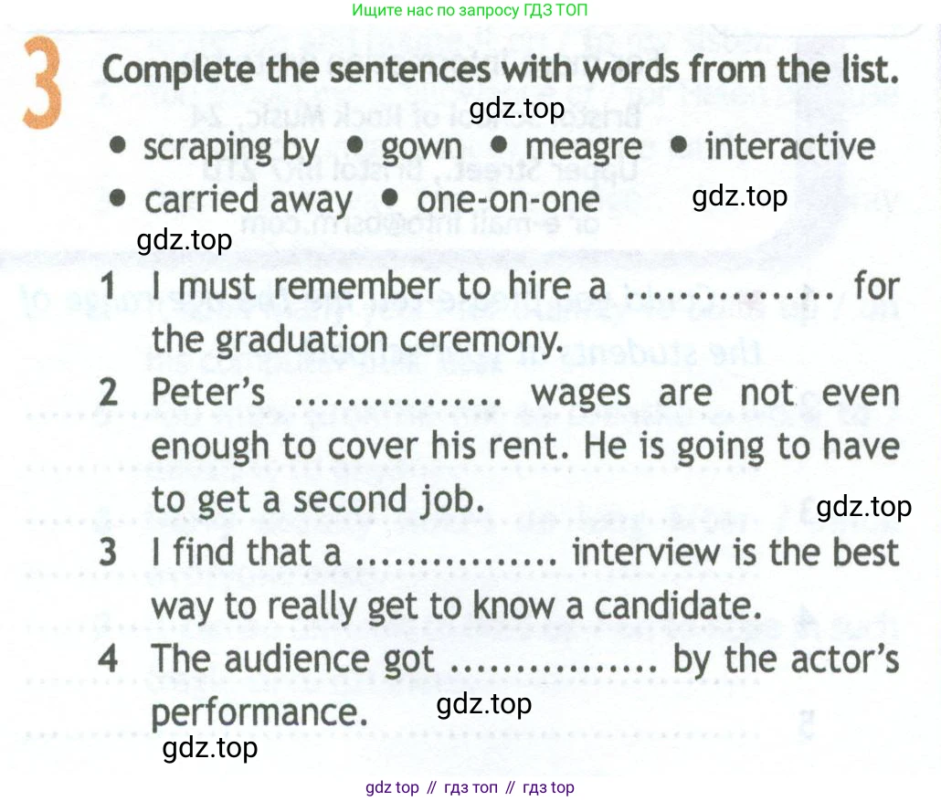 Английский язык (english), 11 класс Рабочая тетрадь (workbook), авторы: Афанасьева Ольга Васильевна (Afanasyeva Olga), Дули Дженни (Dooley Jenny), Михеева Ирина Владимировна (Mikheeva Irina), Оби Боб (Obee Bob), Эванс Вирджиния (Evans Virginia), издательство Просвещение, Москва, 2019, белого цвета, страница 58, номер 3, Условие