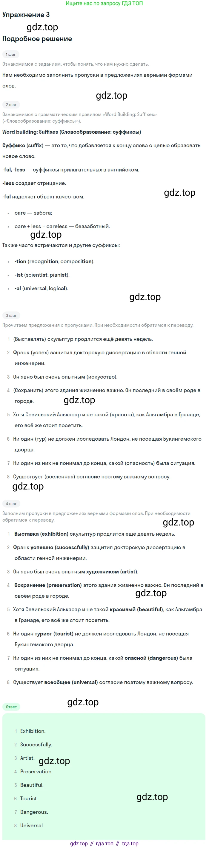 Английский язык (english), 11 класс Рабочая тетрадь (workbook), авторы: Афанасьева Ольга Васильевна (Afanasyeva Olga), Дули Дженни (Dooley Jenny), Михеева Ирина Владимировна (Mikheeva Irina), Оби Боб (Obee Bob), Эванс Вирджиния (Evans Virginia), издательство Просвещение, Москва, 2019, белого цвета, страница 66, номер 3, Решение 3
