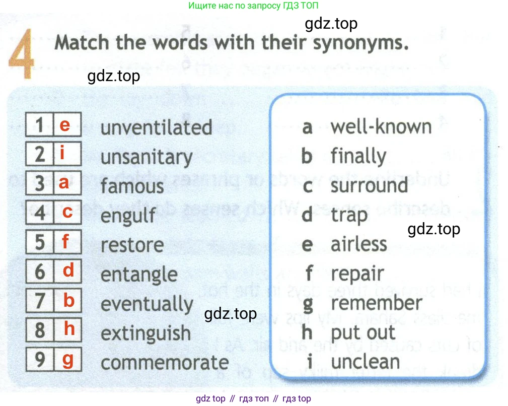 ГДЗ Английский язык (english), 11 класс Рабочая тетрадь (workbook), авторы: Афанасьева Ольга Васильевна (Afanasyeva Olga), Дули Дженни (Dooley Jenny), Михеева Ирина Владимировна (Mikheeva Irina), Оби Боб (Obee Bob), Эванс Вирджиния (Evans Virginia), издательство Просвещение, Москва, 2019, белого цвета, страница 34, номер 4, Решение 2