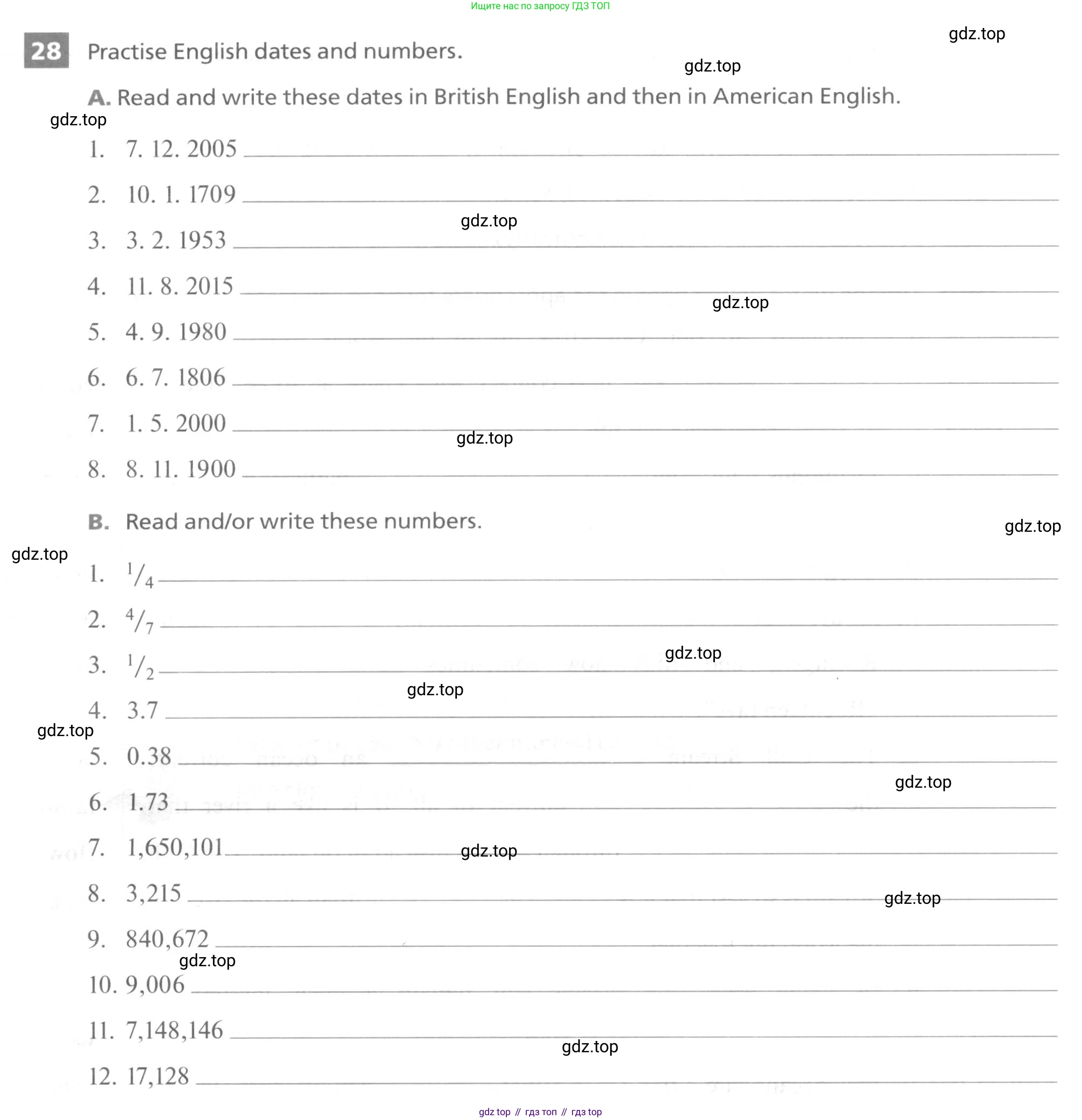 Английский язык (english), 11 класс рабочая тетрадь, авторы: Афанасьева Ольга Васильевна (Afanasyeva Olga), Михеева Ирина Владимировна (Mikheeva Irina), Баранова Ксения Михайловна (Baranova Ksenia), издательство Просвещение, Москва, 2016, белого цвета, страница 65, номер 28, Условие