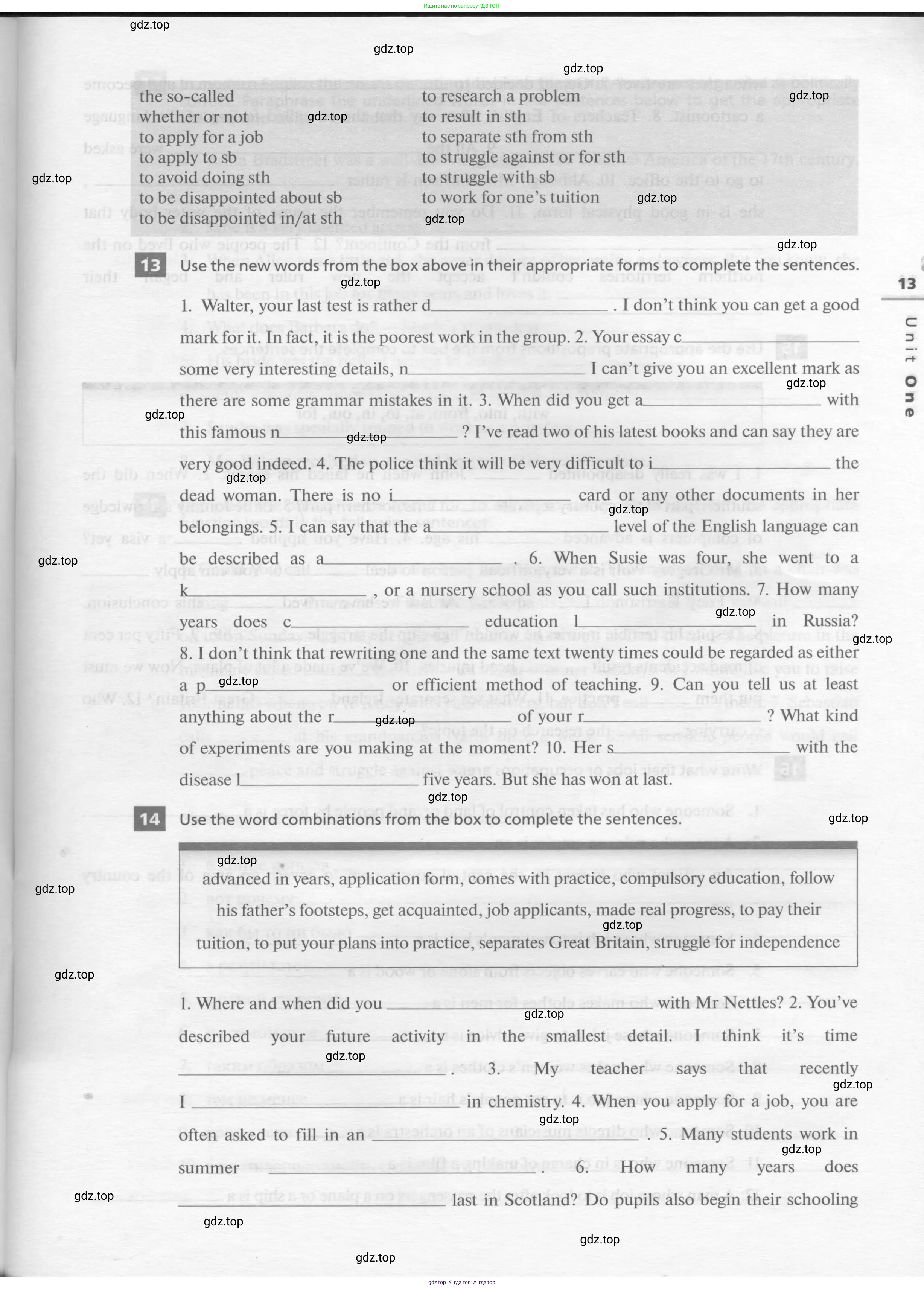 Английский язык (english), 11 класс рабочая тетрадь, авторы: Афанасьева Ольга Васильевна (Afanasyeva Olga), Михеева Ирина Владимировна (Mikheeva Irina), Баранова Ксения Михайловна (Baranova Ksenia), издательство Просвещение, Москва, 2016, белого цвета, страница 13