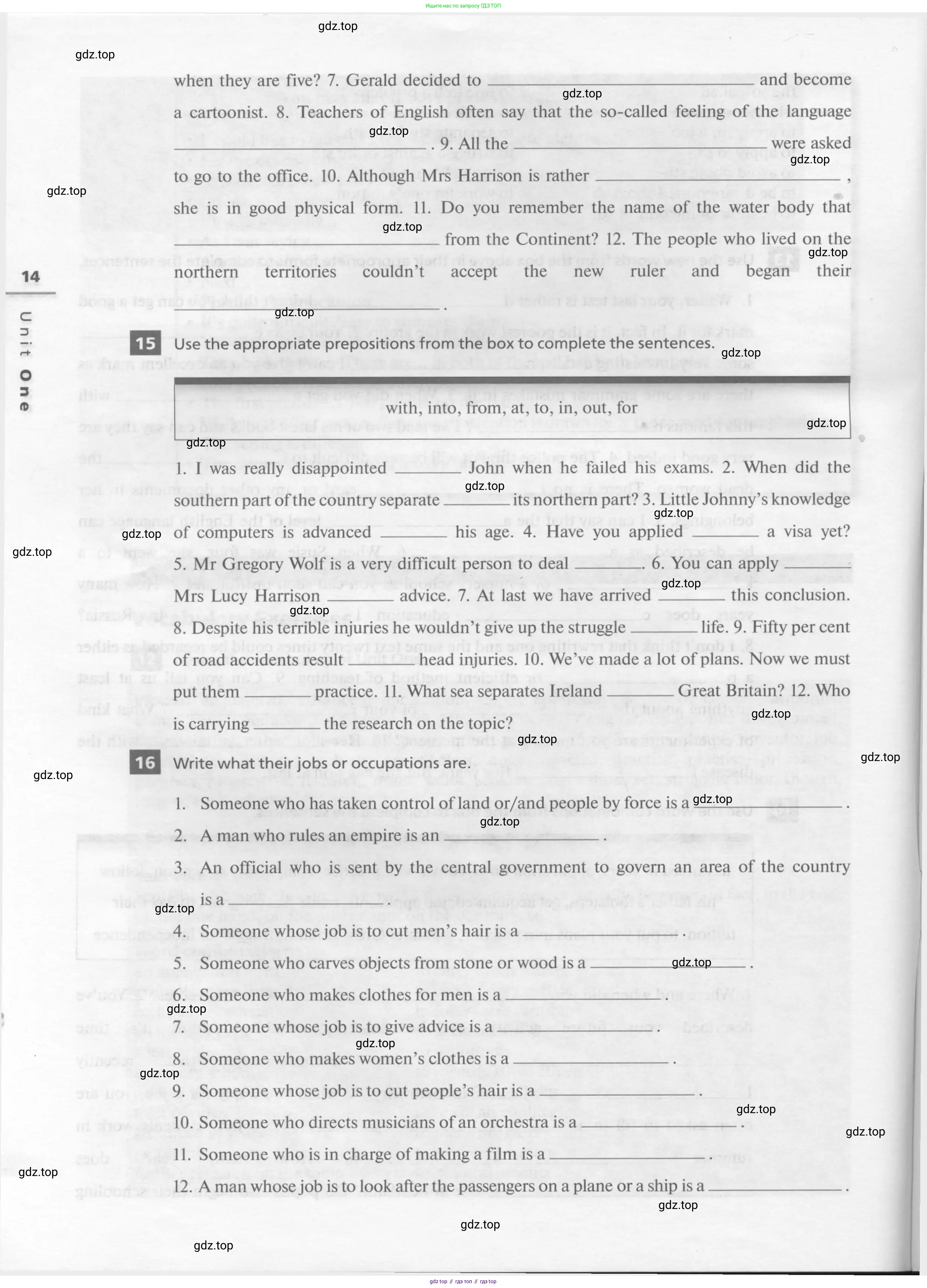 Английский язык (english), 11 класс рабочая тетрадь, авторы: Афанасьева Ольга Васильевна (Afanasyeva Olga), Михеева Ирина Владимировна (Mikheeva Irina), Баранова Ксения Михайловна (Baranova Ksenia), издательство Просвещение, Москва, 2016, белого цвета, страница 14