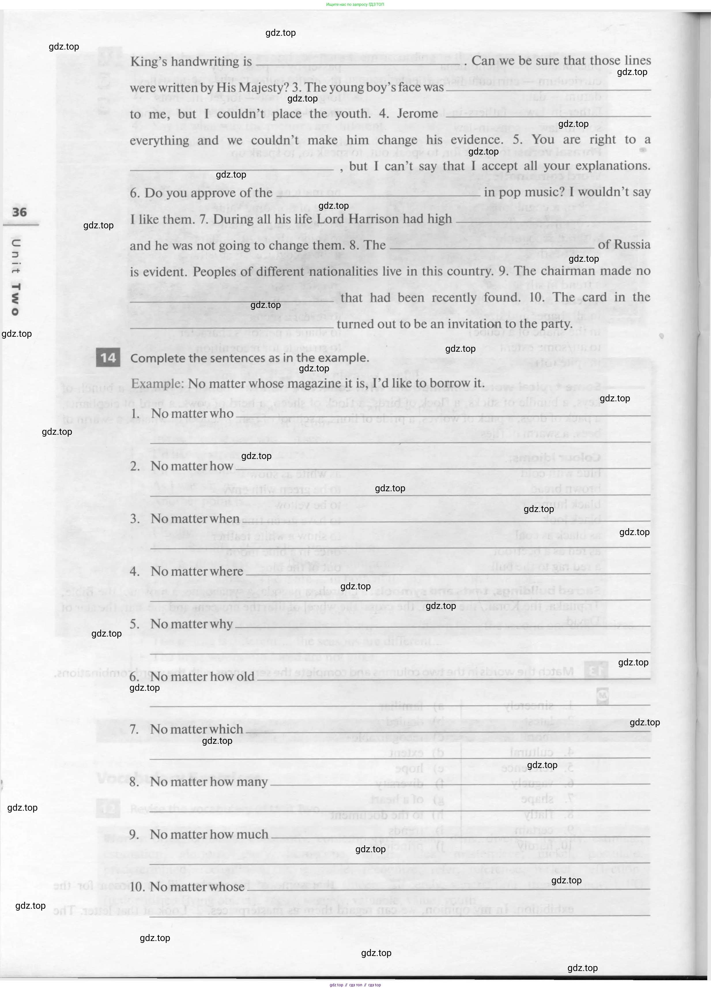 Английский язык (english), 11 класс рабочая тетрадь, авторы: Афанасьева Ольга Васильевна (Afanasyeva Olga), Михеева Ирина Владимировна (Mikheeva Irina), Баранова Ксения Михайловна (Baranova Ksenia), издательство Просвещение, Москва, 2016, белого цвета, страница 36