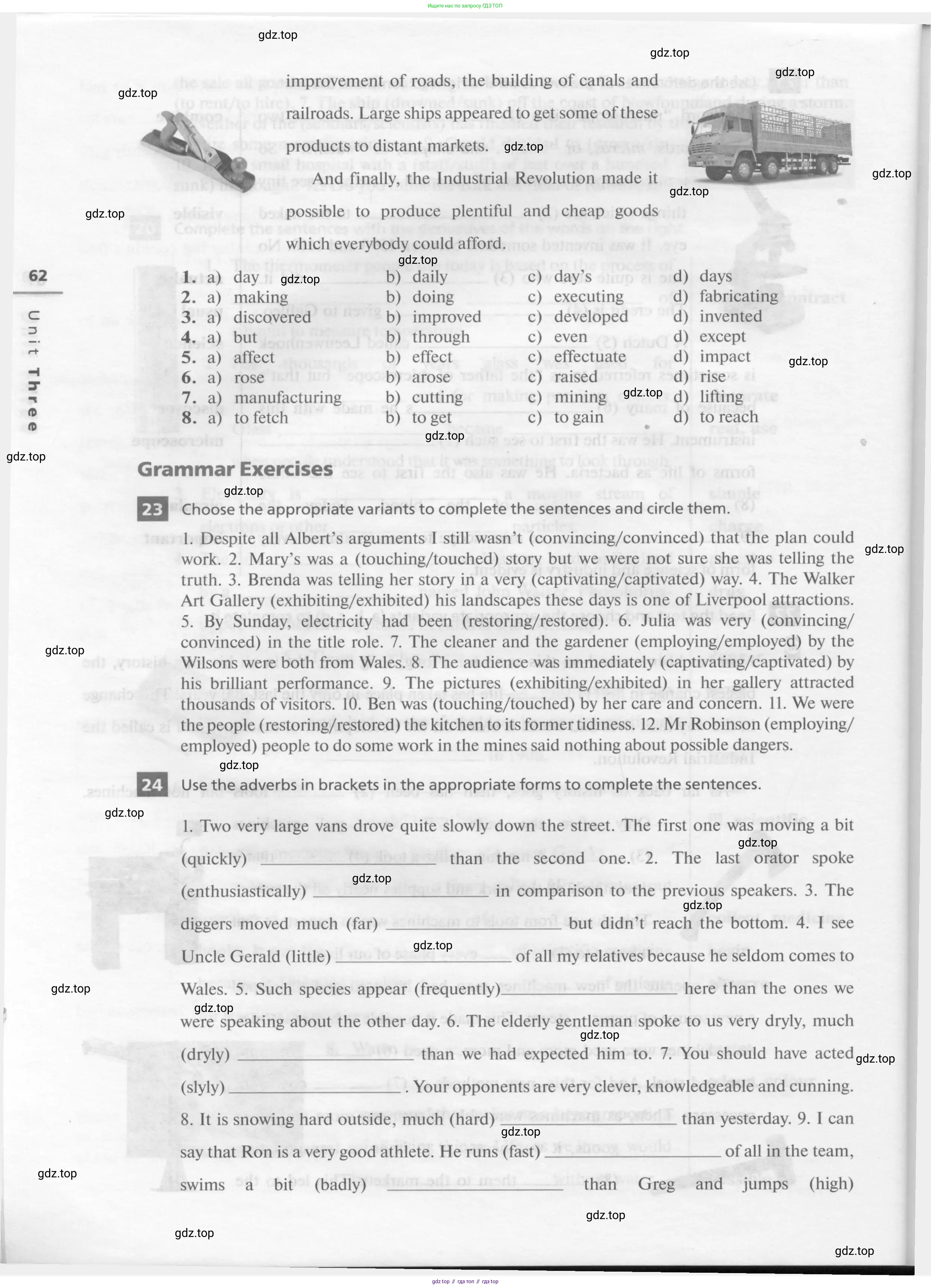 Английский язык (english), 11 класс рабочая тетрадь, авторы: Афанасьева Ольга Васильевна (Afanasyeva Olga), Михеева Ирина Владимировна (Mikheeva Irina), Баранова Ксения Михайловна (Baranova Ksenia), издательство Просвещение, Москва, 2016, белого цвета, страница 62