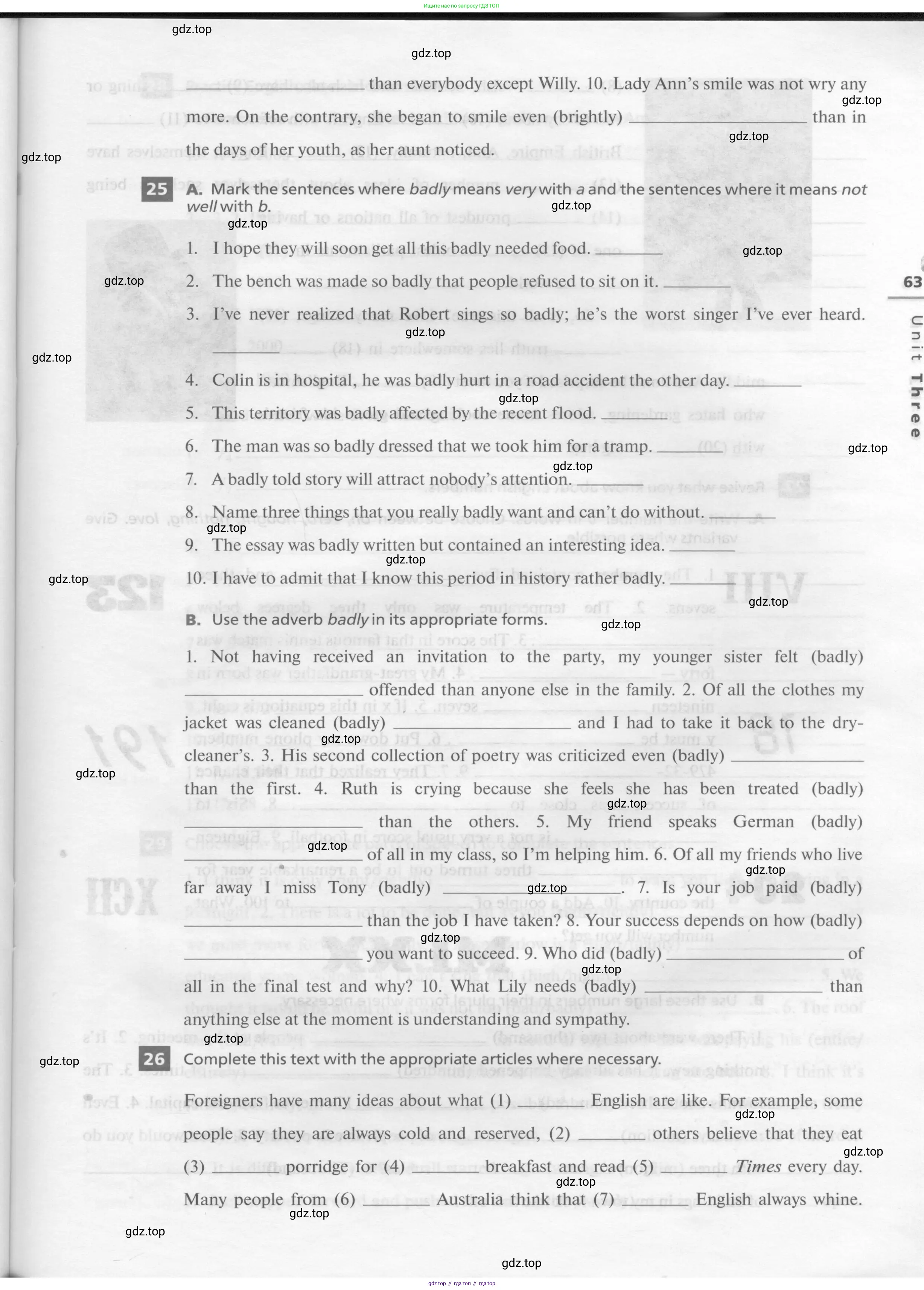 Английский язык (english), 11 класс рабочая тетрадь, авторы: Афанасьева Ольга Васильевна (Afanasyeva Olga), Михеева Ирина Владимировна (Mikheeva Irina), Баранова Ксения Михайловна (Baranova Ksenia), издательство Просвещение, Москва, 2016, белого цвета, страница 63