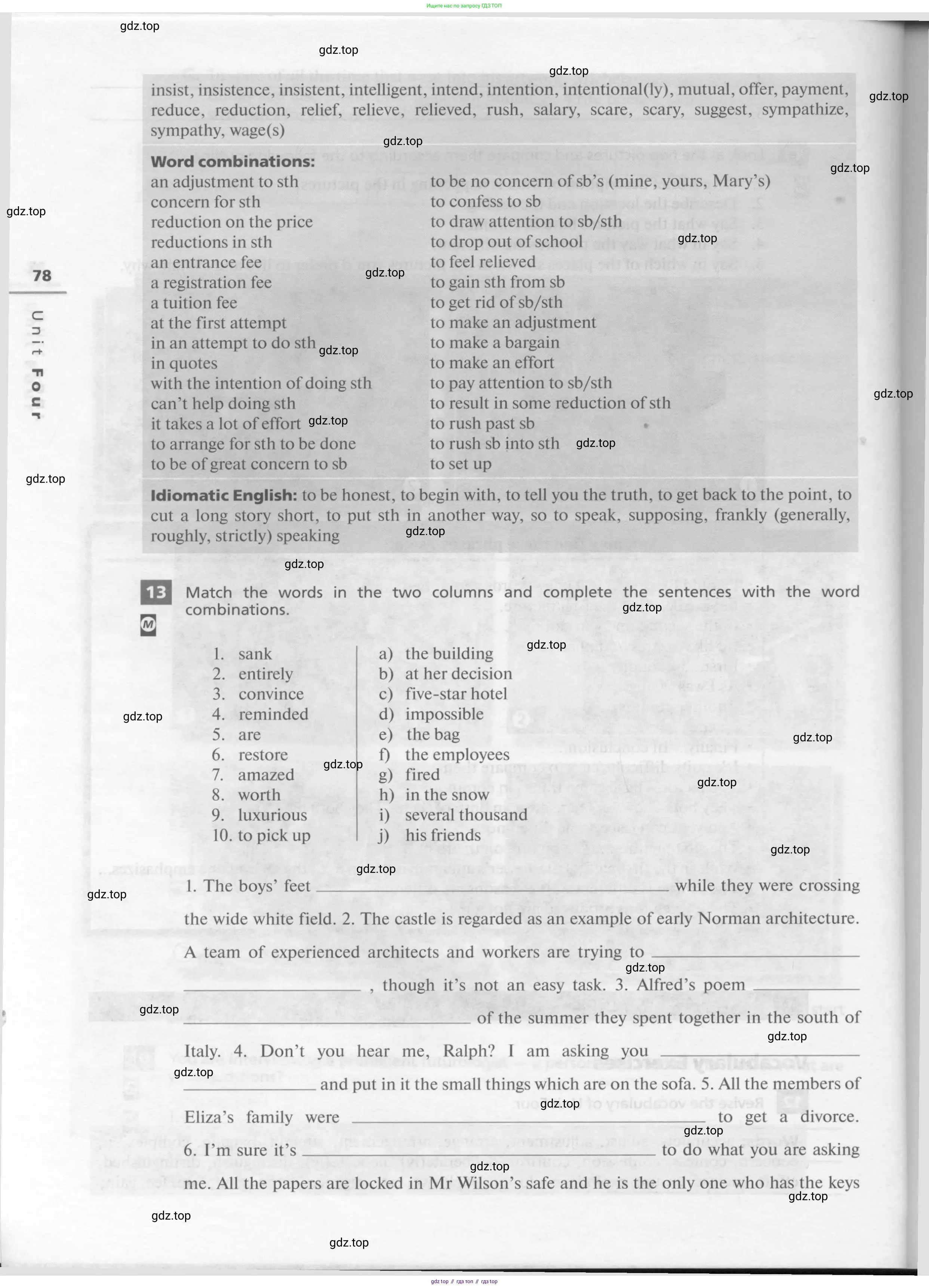 Английский язык (english), 11 класс рабочая тетрадь, авторы: Афанасьева Ольга Васильевна (Afanasyeva Olga), Михеева Ирина Владимировна (Mikheeva Irina), Баранова Ксения Михайловна (Baranova Ksenia), издательство Просвещение, Москва, 2016, белого цвета, страница 78