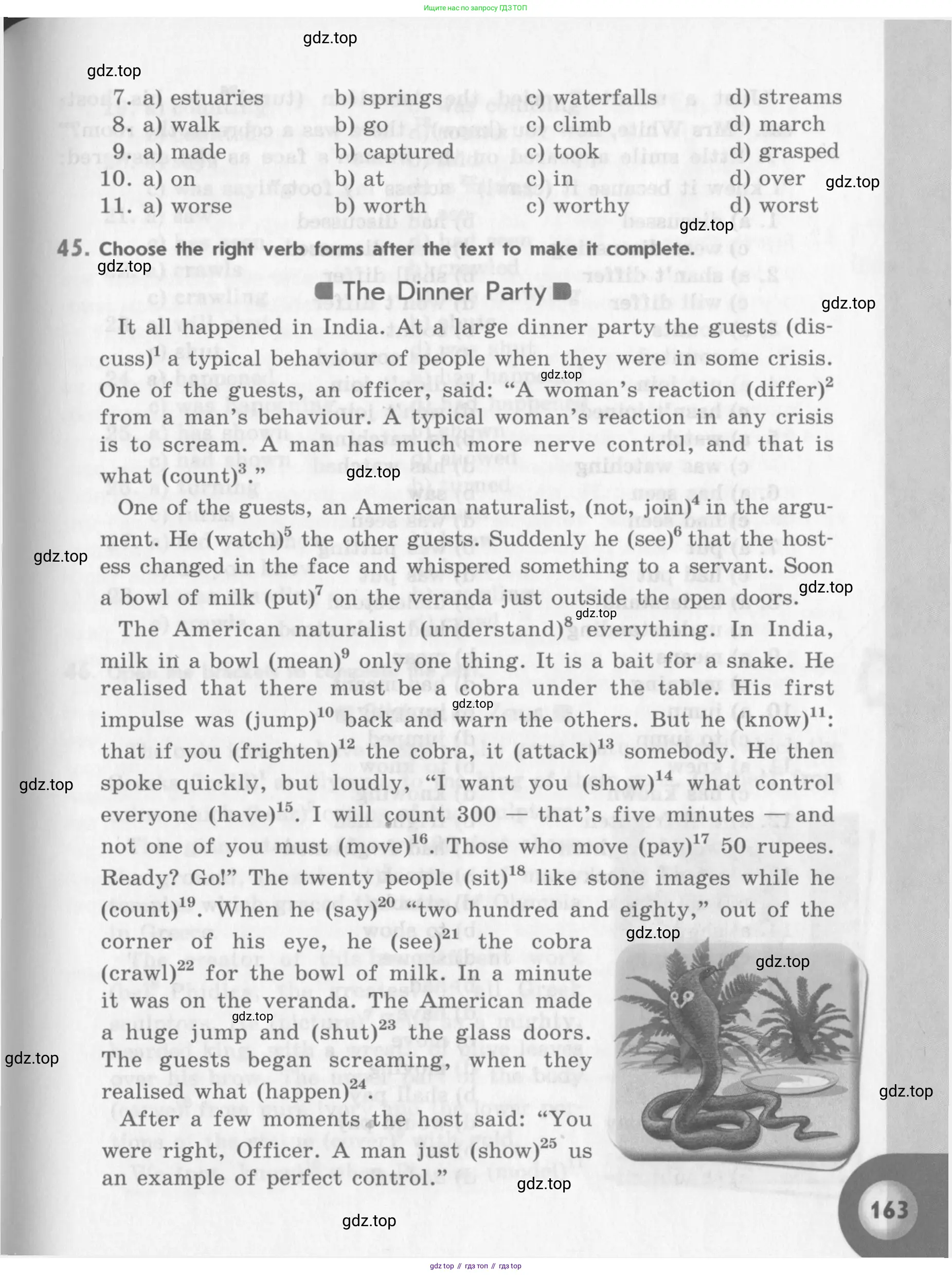 Английский язык (english), 11 класс Учебник (Student's book), авторы: Афанасьева Ольга Васильевна (Afanasyeva Olga), Михеева Ирина Владимировна (Mikheeva Irina), издательство Просвещение, Москва, 2014, белого цвета, страница 163