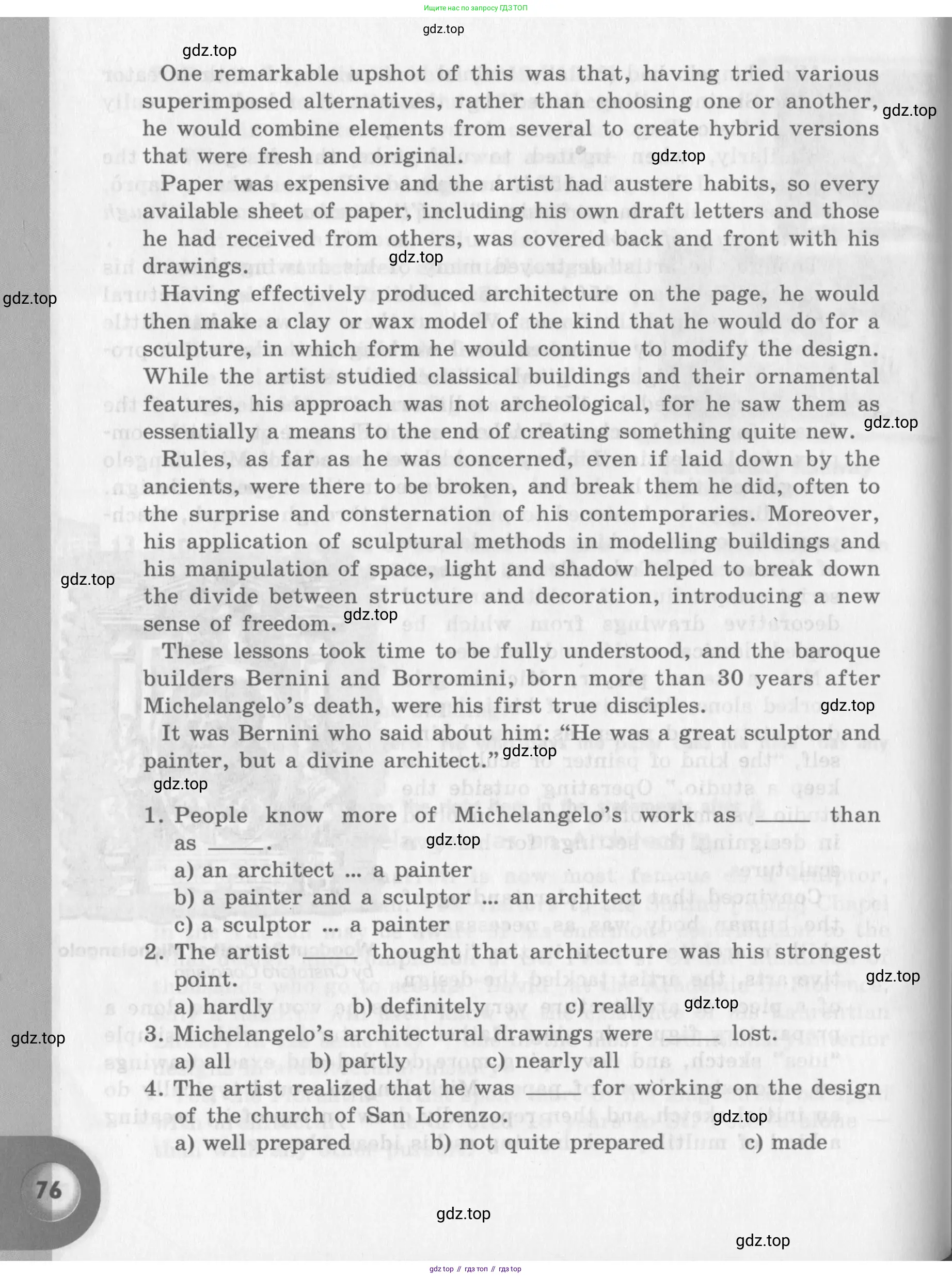 Английский язык (english), 11 класс Учебник (Student's book), авторы: Афанасьева Ольга Васильевна (Afanasyeva Olga), Михеева Ирина Владимировна (Mikheeva Irina), издательство Просвещение, Москва, 2014, белого цвета, страница 76