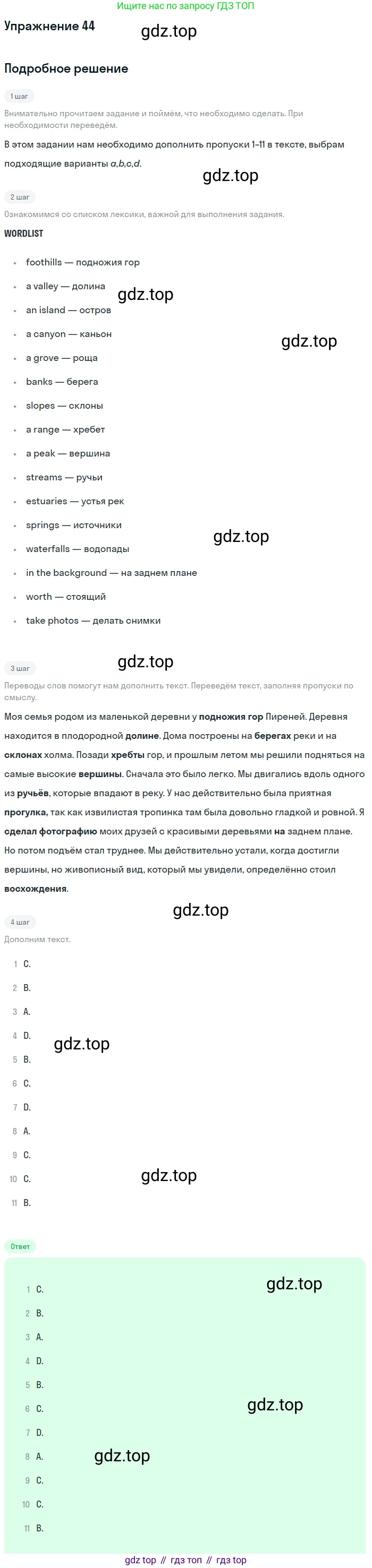 Английский язык (english), 11 класс Учебник (Student's book), авторы: Афанасьева Ольга Васильевна (Afanasyeva Olga), Михеева Ирина Владимировна (Mikheeva Irina), издательство Просвещение, Москва, 2014, белого цвета, страница 162, номер 44, Решение