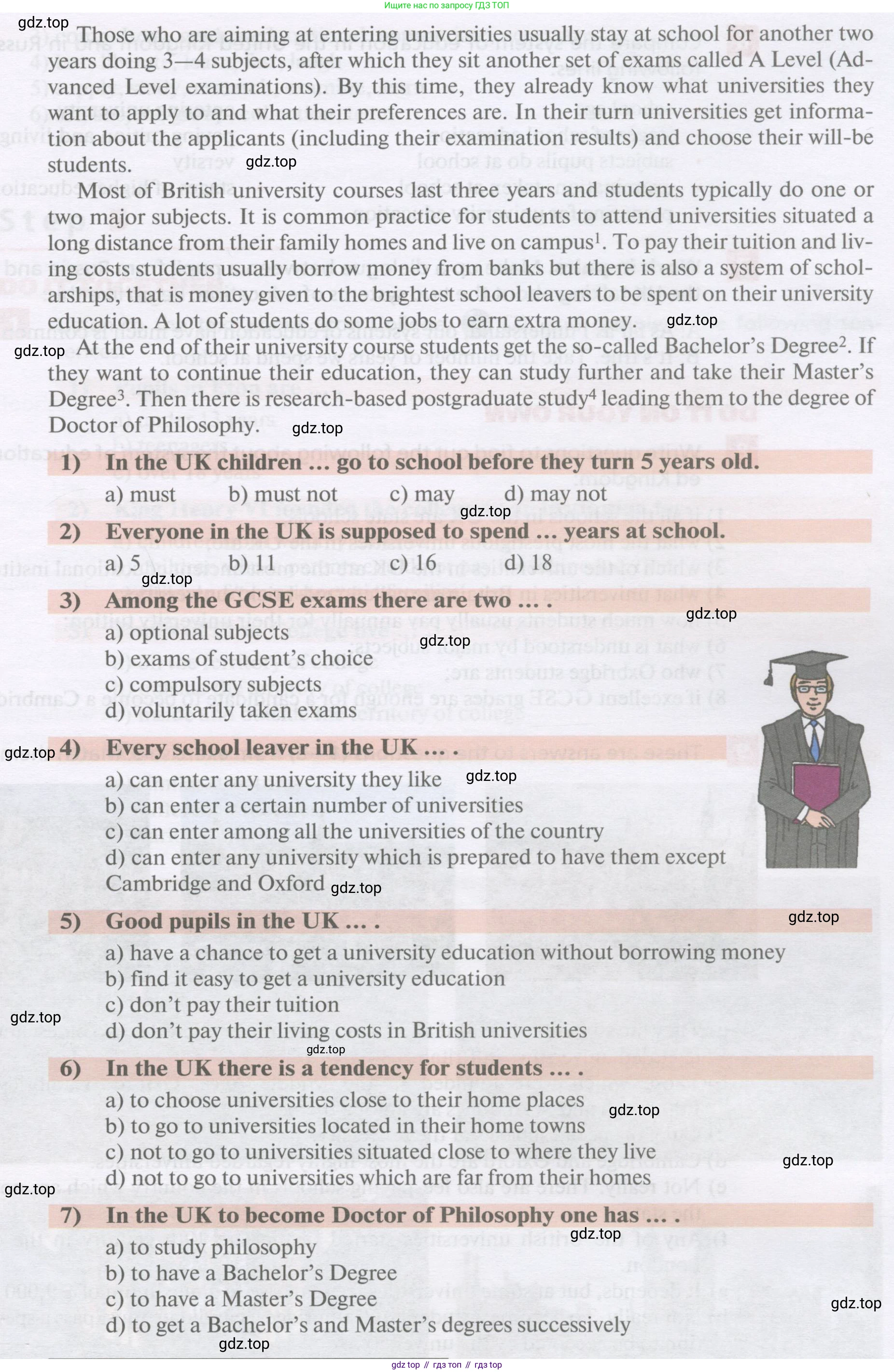 Английский язык (english), 11 класс Учебник, авторы: Афанасьева Ольга Васильевна (Afanasyeva Olga), Михеева Ирина Владимировна (Mikheeva Irina), Баранова Ксения Михайловна (Baranova Ksenia), издательство Просвещение, Москва, 2017, белого цвета, страница 20, номер 5, Условие (продолжение 2)