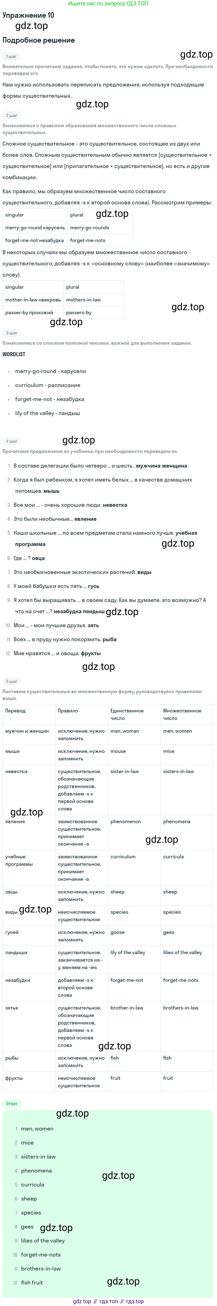 Английский язык (english), 11 класс Учебник, авторы: Афанасьева Ольга Васильевна (Afanasyeva Olga), Михеева Ирина Владимировна (Mikheeva Irina), Баранова Ксения Михайловна (Baranova Ksenia), издательство Просвещение, Москва, 2017, белого цвета, страница 56, номер 10, Решение