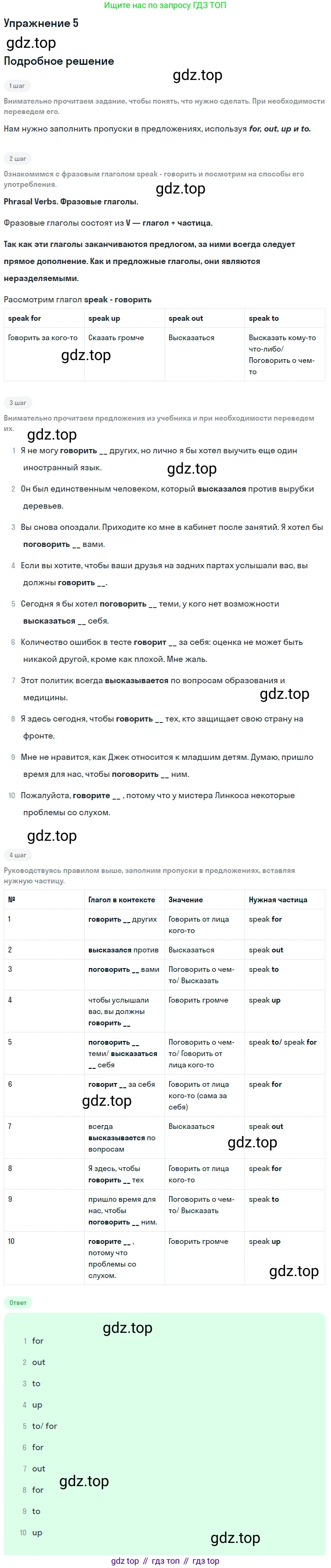Английский язык (english), 11 класс Учебник, авторы: Афанасьева Ольга Васильевна (Afanasyeva Olga), Михеева Ирина Владимировна (Mikheeva Irina), Баранова Ксения Михайловна (Baranova Ksenia), издательство Просвещение, Москва, 2017, белого цвета, страница 73, номер 5, Решение