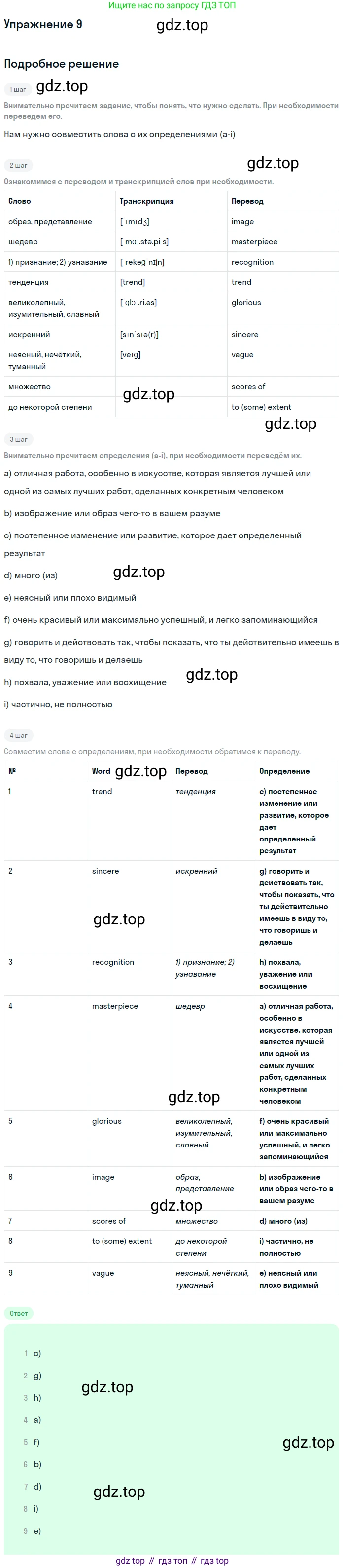 Английский язык (english), 11 класс Учебник, авторы: Афанасьева Ольга Васильевна (Afanasyeva Olga), Михеева Ирина Владимировна (Mikheeva Irina), Баранова Ксения Михайловна (Baranova Ksenia), издательство Просвещение, Москва, 2017, белого цвета, страница 80, номер 9, Решение