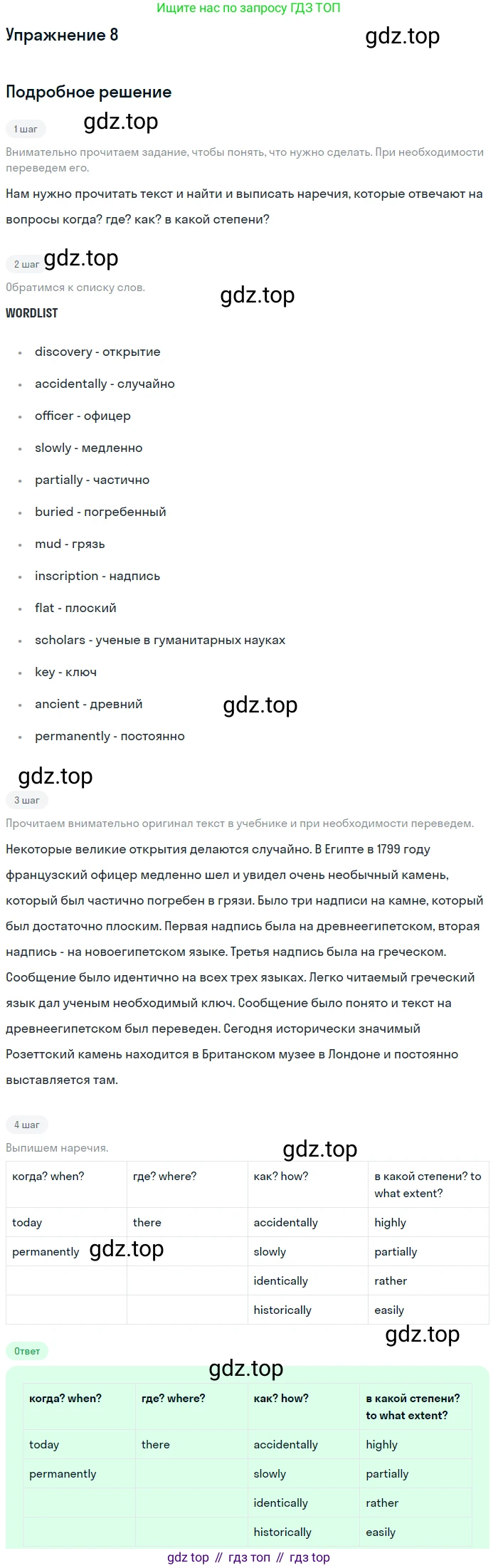 Английский язык (english), 11 класс Учебник, авторы: Афанасьева Ольга Васильевна (Afanasyeva Olga), Михеева Ирина Владимировна (Mikheeva Irina), Баранова Ксения Михайловна (Baranova Ksenia), издательство Просвещение, Москва, 2017, белого цвета, страница 101, номер 8, Решение