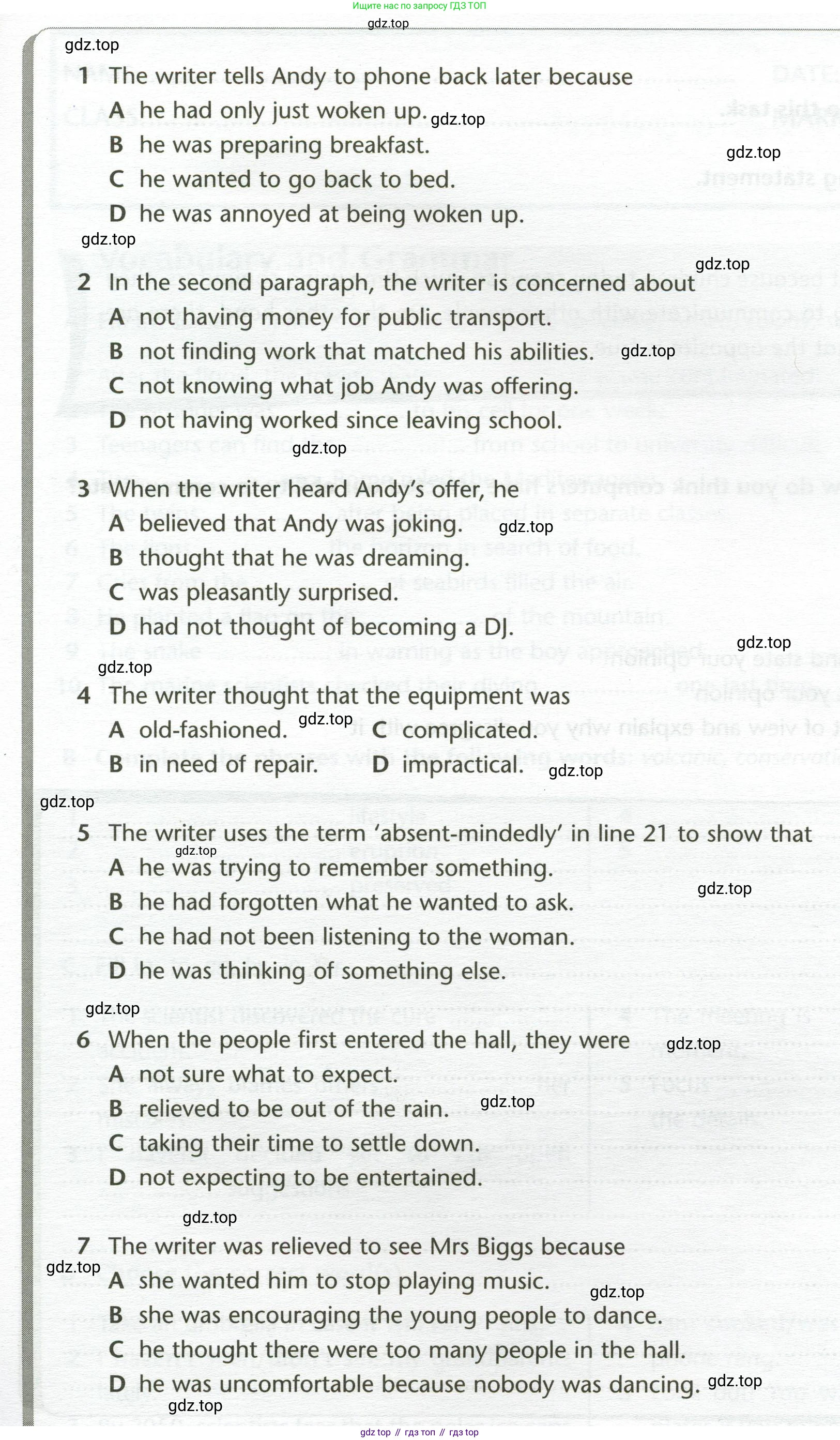 ГДЗ Английский язык (english), 11 класс контрольные задания (test booklet), авторы: Баранова Ксения Михайловна (Baranova Ksenia), Дули Дженни (Dooley Jenny), Копылова Виктория Викторовна (Kopylova Victoria), Мильруд Радислав Петрович (Millrood Radislav), Эванс Вирджиния (Evans Virginia), издательство Просвещение, Москва, 2019, серого цвета, страница 8, Условие (продолжение 2)