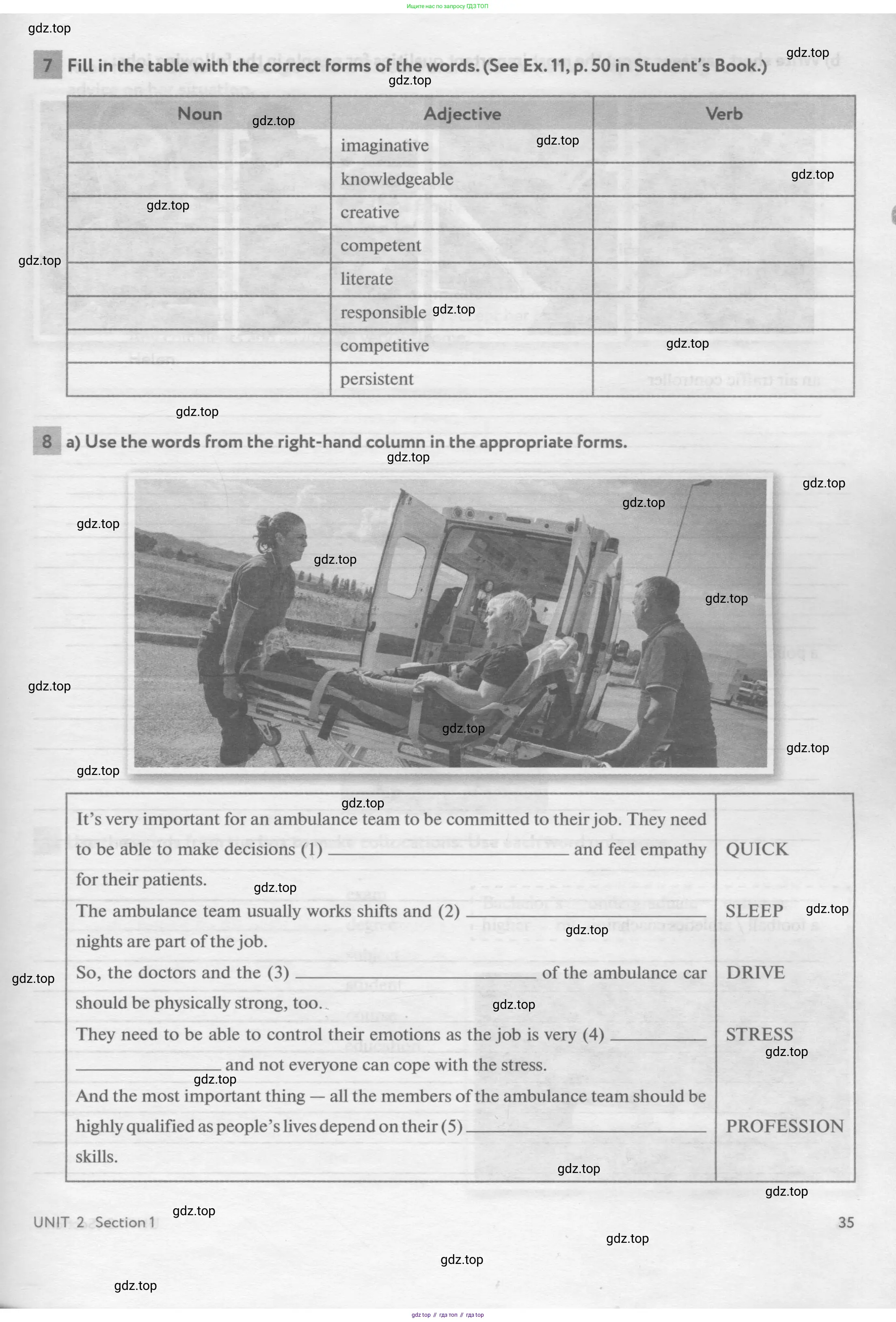 ГДЗ Английский язык (english), 11 класс рабочая тетрадь с контрольными работами (workbook + tests), авторы: Биболетова Мерем Забатовна, Бабушис Елена Евгеньевна, Снежко Надежда Дмитриевна, издательство Просвещение, Москва, 2017, жёлтого цвета, страница 35