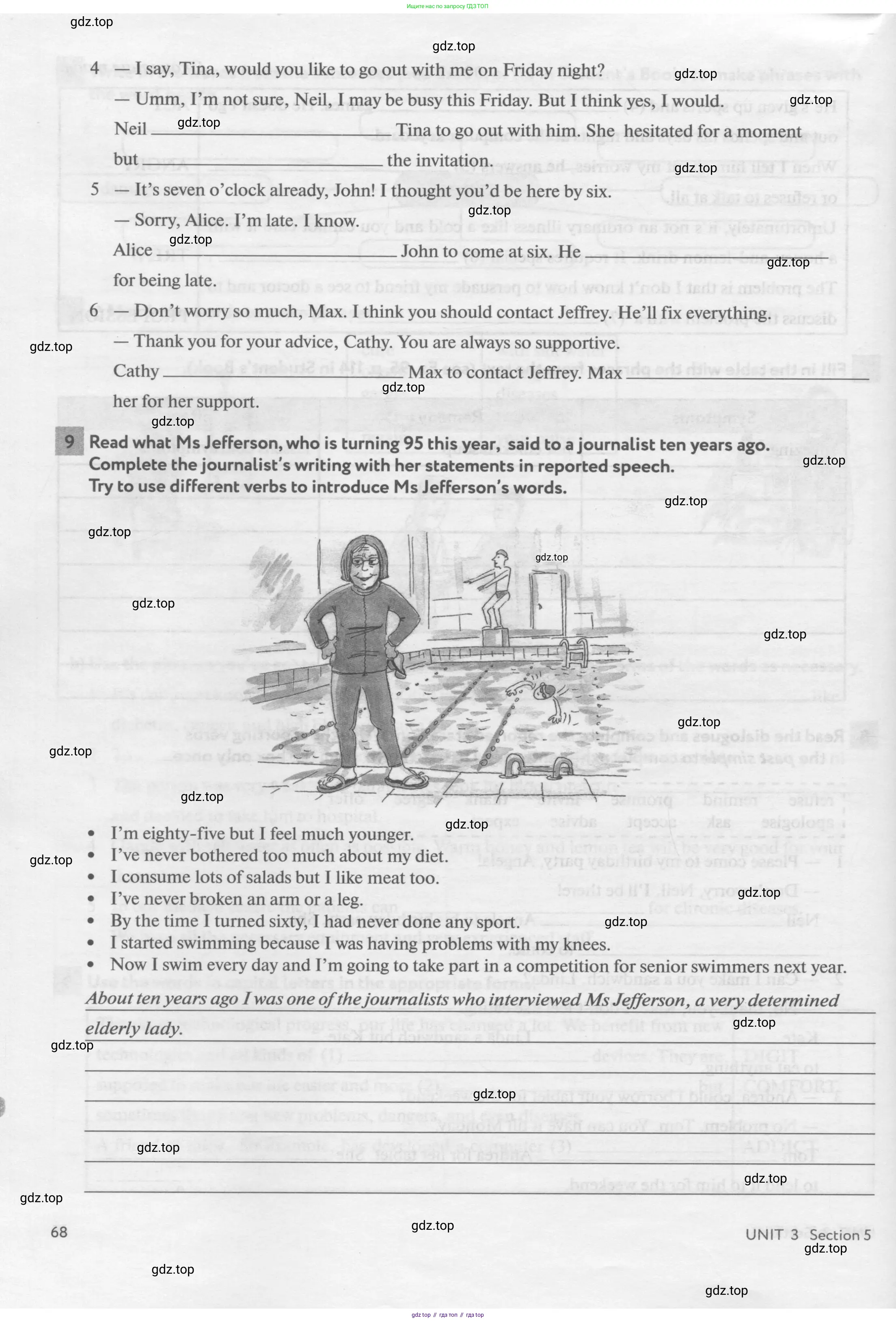 Английский язык (english), 11 класс рабочая тетрадь с контрольными работами (workbook + tests), авторы: Биболетова Мерем Забатовна, Бабушис Елена Евгеньевна, Снежко Надежда Дмитриевна, издательство Просвещение, Москва, 2017, жёлтого цвета, страница 68