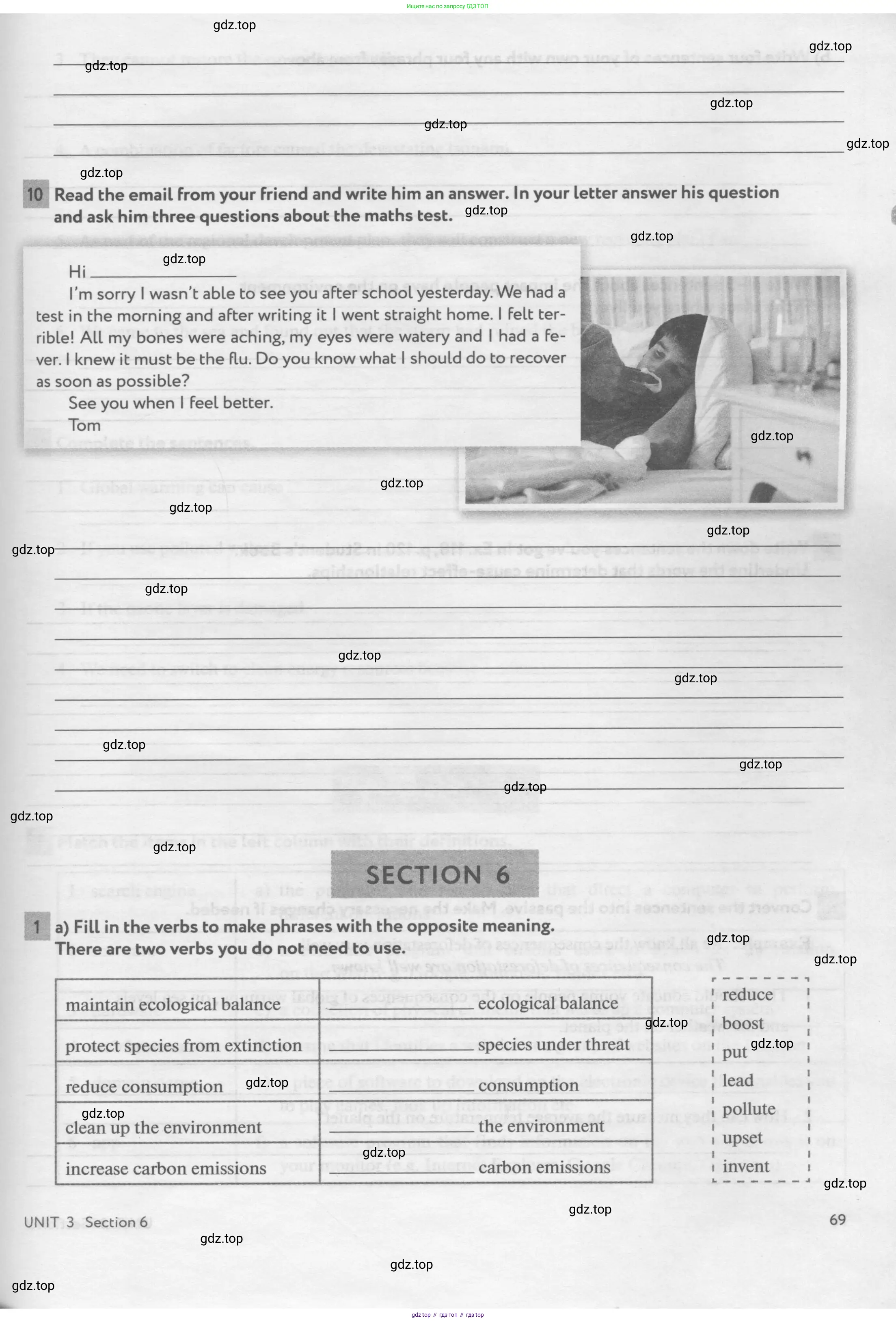 Английский язык (english), 11 класс рабочая тетрадь с контрольными работами (workbook + tests), авторы: Биболетова Мерем Забатовна, Бабушис Елена Евгеньевна, Снежко Надежда Дмитриевна, издательство Просвещение, Москва, 2017, жёлтого цвета, страница 69