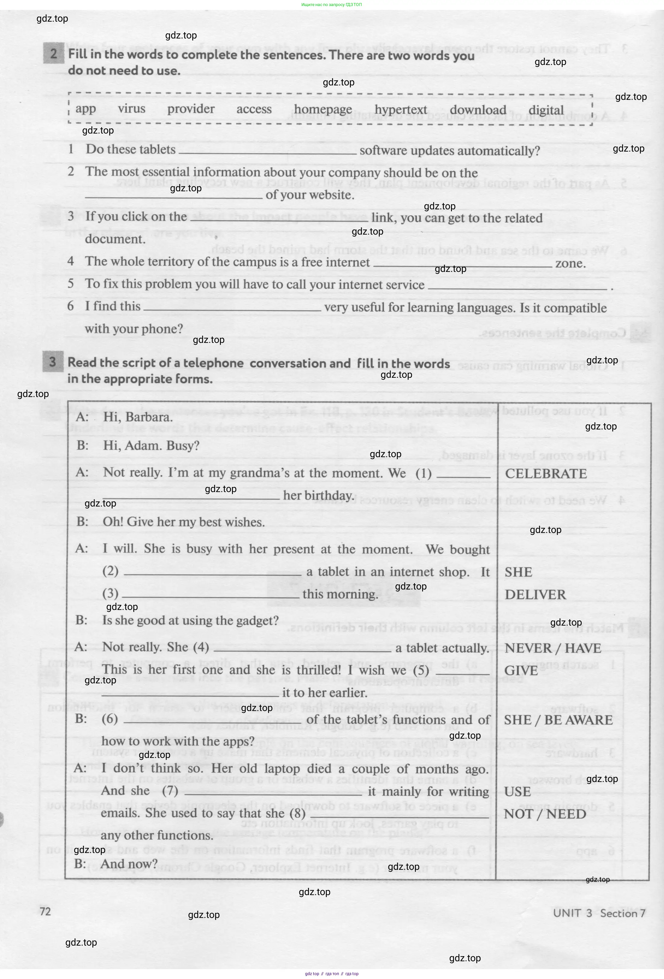 Английский язык (english), 11 класс рабочая тетрадь с контрольными работами (workbook + tests), авторы: Биболетова Мерем Забатовна, Бабушис Елена Евгеньевна, Снежко Надежда Дмитриевна, издательство Просвещение, Москва, 2017, жёлтого цвета, страница 72