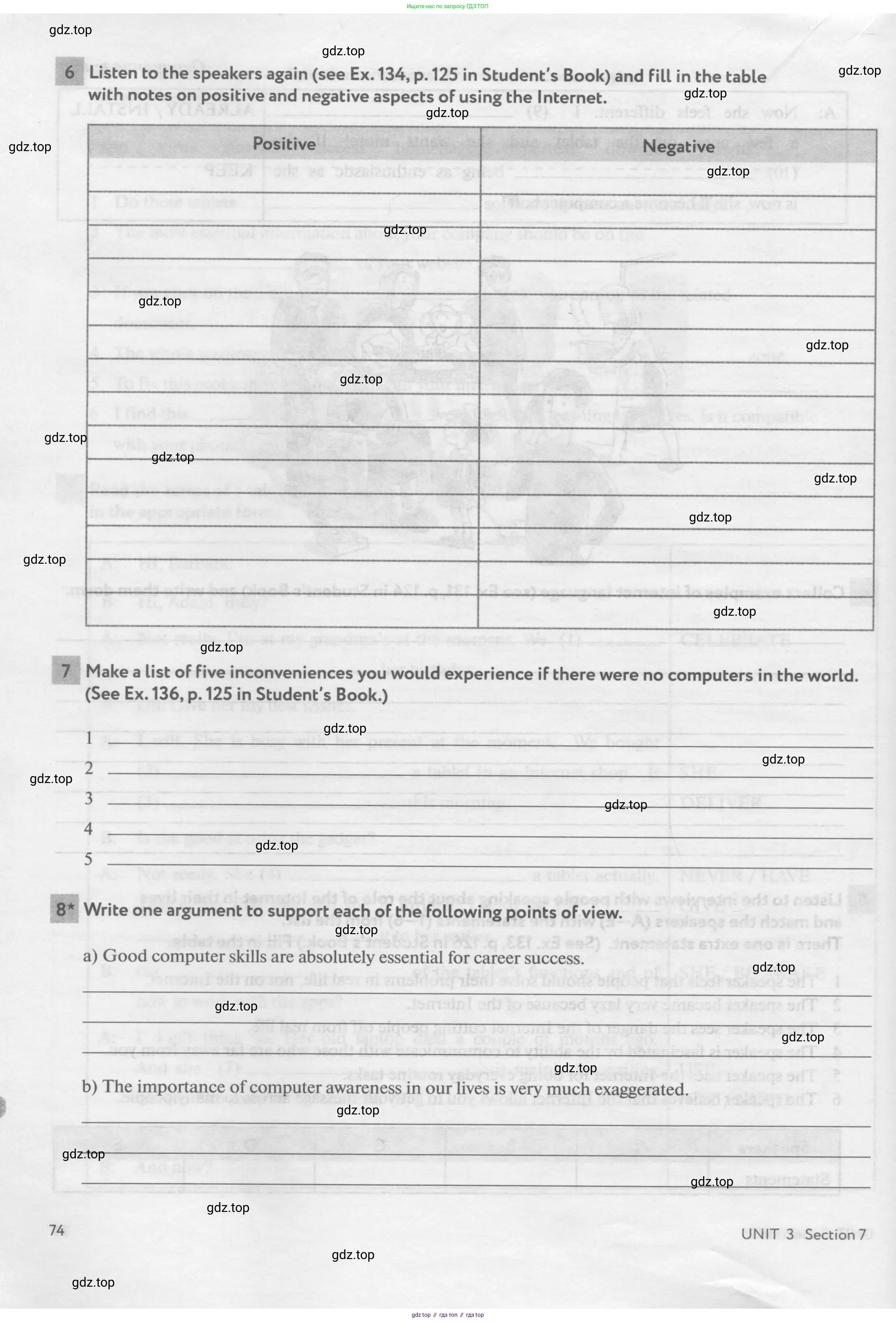 Английский язык (english), 11 класс рабочая тетрадь с контрольными работами (workbook + tests), авторы: Биболетова Мерем Забатовна, Бабушис Елена Евгеньевна, Снежко Надежда Дмитриевна, издательство Просвещение, Москва, 2017, жёлтого цвета, страница 74