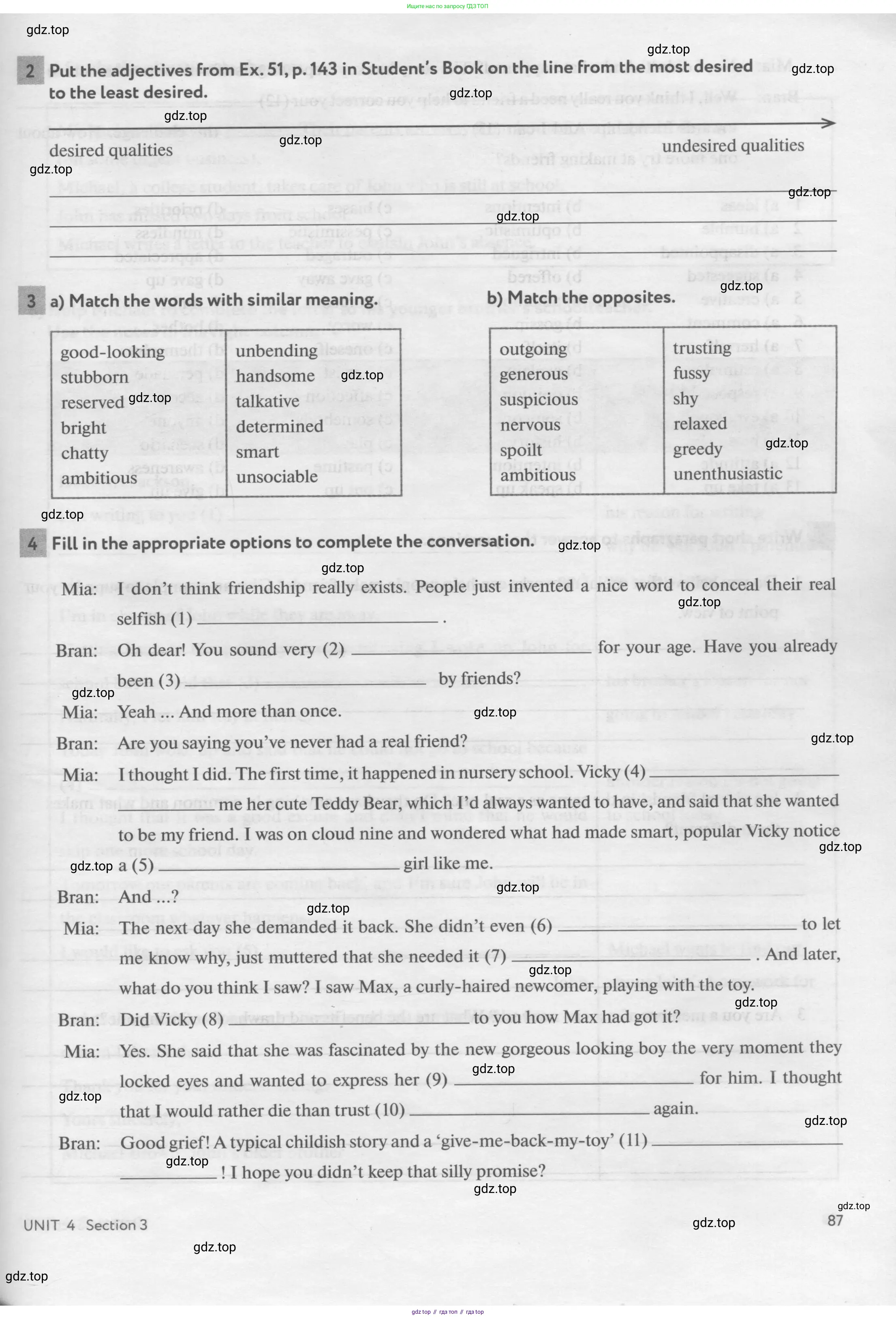 Английский язык (english), 11 класс рабочая тетрадь с контрольными работами (workbook + tests), авторы: Биболетова Мерем Забатовна, Бабушис Елена Евгеньевна, Снежко Надежда Дмитриевна, издательство Просвещение, Москва, 2017, жёлтого цвета, страница 87