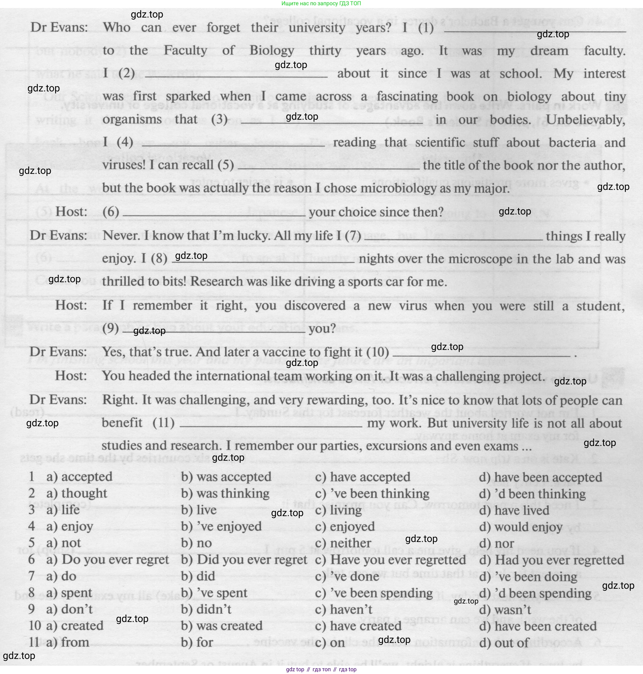 ГДЗ Английский язык (english), 11 класс рабочая тетрадь с контрольными работами (workbook + tests), авторы: Биболетова Мерем Забатовна, Бабушис Елена Евгеньевна, Снежко Надежда Дмитриевна, издательство Просвещение, Москва, 2017, жёлтого цвета, страница 38, номер 4, Условие (продолжение 2)