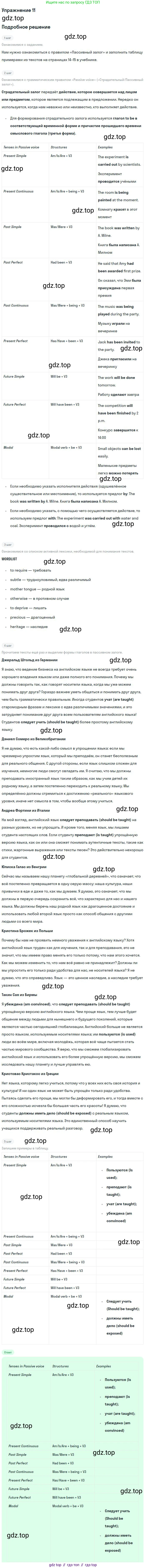 ГДЗ Английский язык (english), 11 класс рабочая тетрадь с контрольными работами (workbook + tests), авторы: Биболетова Мерем Забатовна, Бабушис Елена Евгеньевна, Снежко Надежда Дмитриевна, издательство Просвещение, Москва, 2017, жёлтого цвета, страница 7, номер 11, Решение