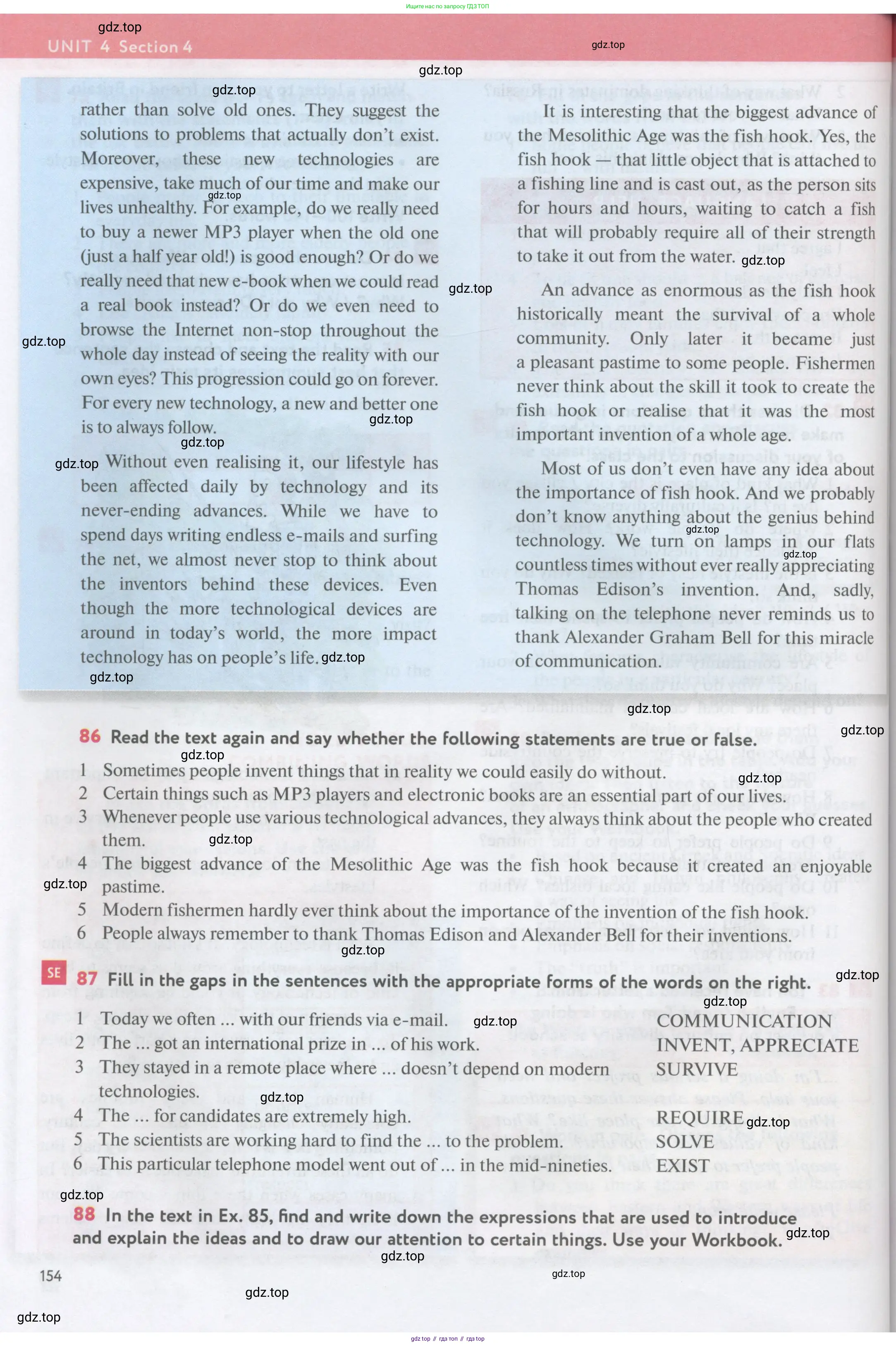 Английский язык (english), 11 класс Учебник (Student's book), авторы: Биболетова Мерем Забатовна, Бабушис Елена Евгеньевна, Снежко Надежда Дмитриевна, издательство Просвещение, Москва, 2017, жёлтого цвета, страница 154