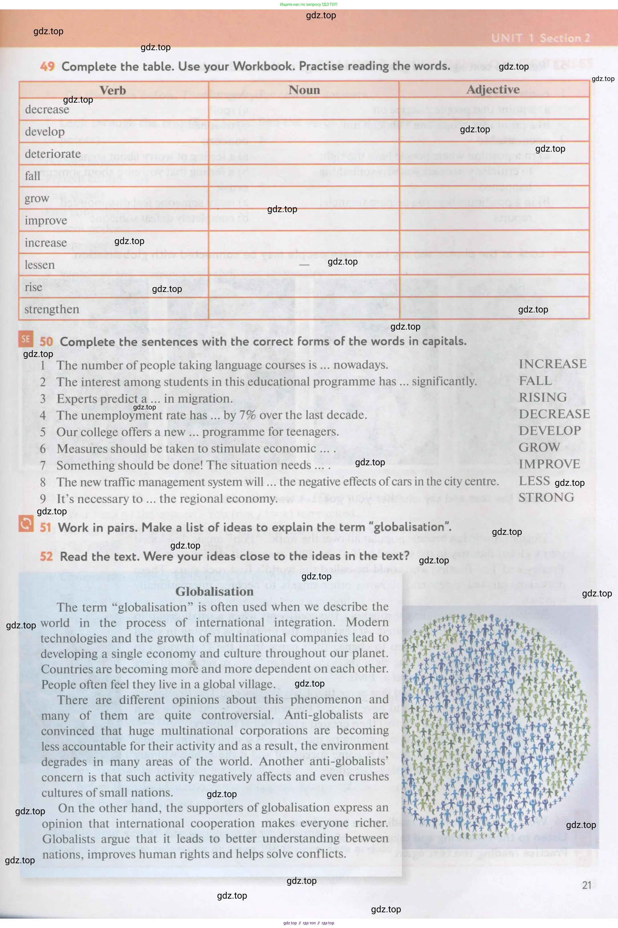 Английский язык (english), 11 класс Учебник (Student's book), авторы: Биболетова Мерем Забатовна, Бабушис Елена Евгеньевна, Снежко Надежда Дмитриевна, издательство Просвещение, Москва, 2017, жёлтого цвета, страница 21