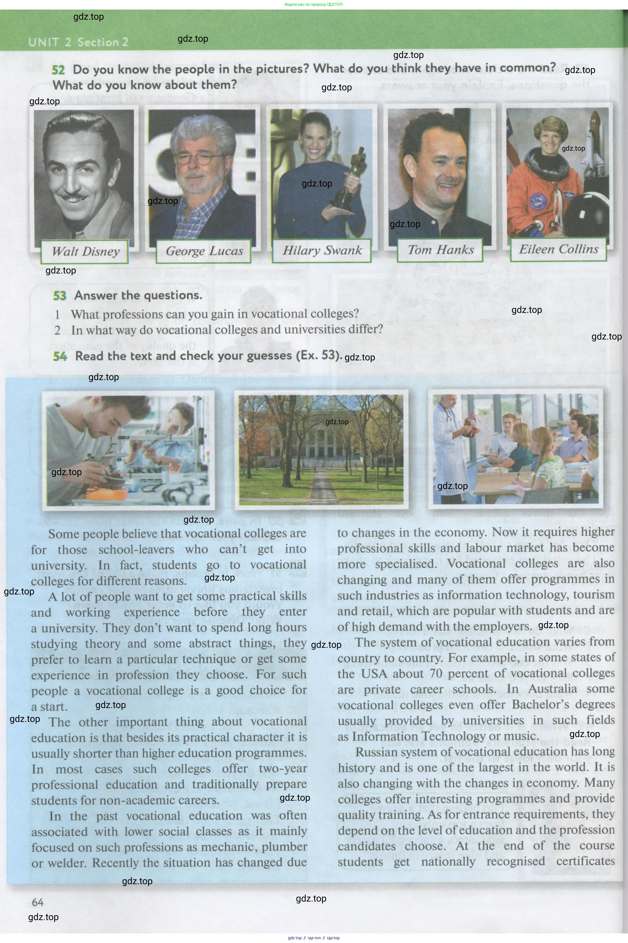 Английский язык (english), 11 класс Учебник (Student's book), авторы: Биболетова Мерем Забатовна, Бабушис Елена Евгеньевна, Снежко Надежда Дмитриевна, издательство Просвещение, Москва, 2017, жёлтого цвета, страница 64