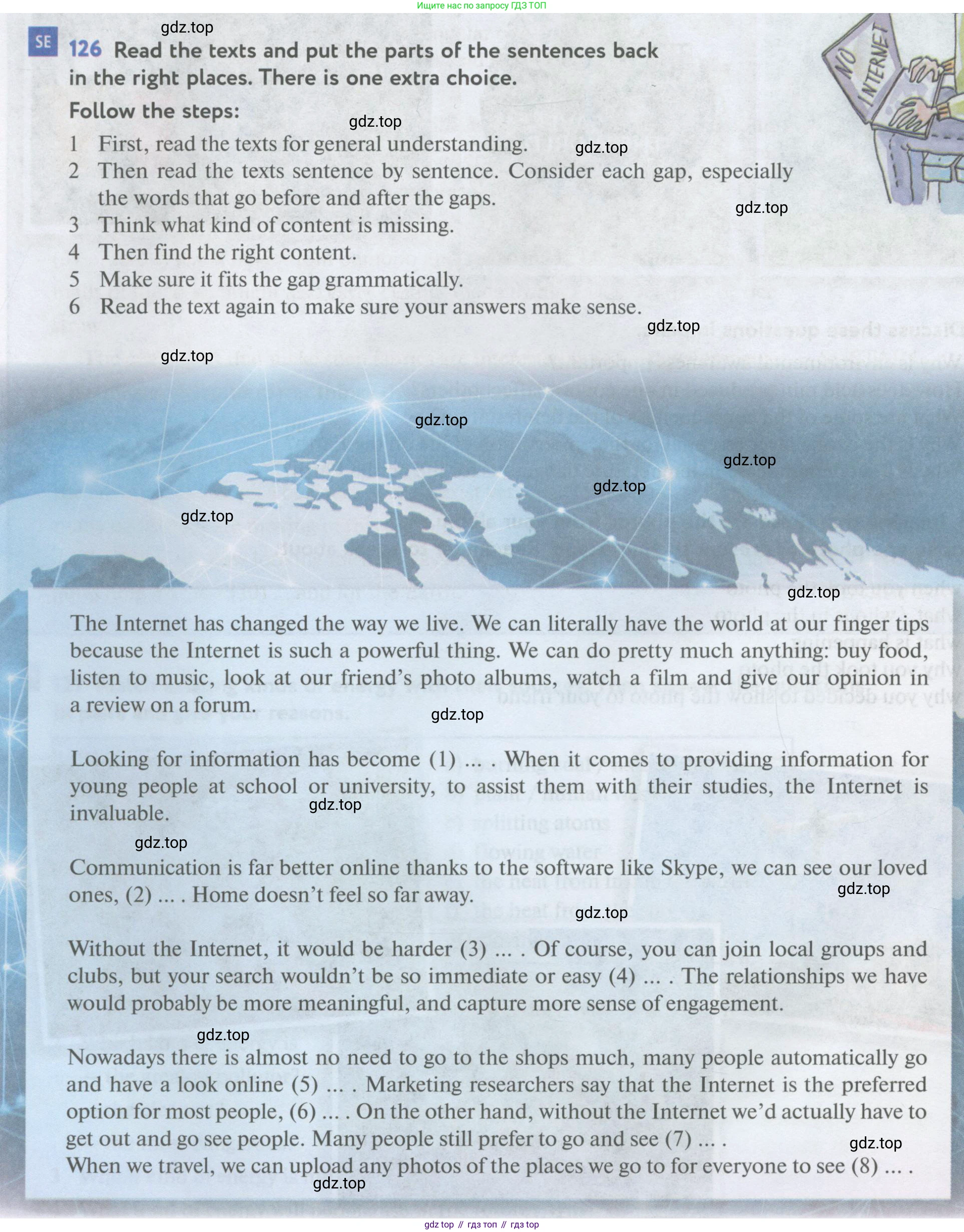 Английский язык (english), 11 класс Учебник (Student's book), авторы: Биболетова Мерем Забатовна, Бабушис Елена Евгеньевна, Снежко Надежда Дмитриевна, издательство Просвещение, Москва, 2017, жёлтого цвета, страница 122, номер 126, Условие