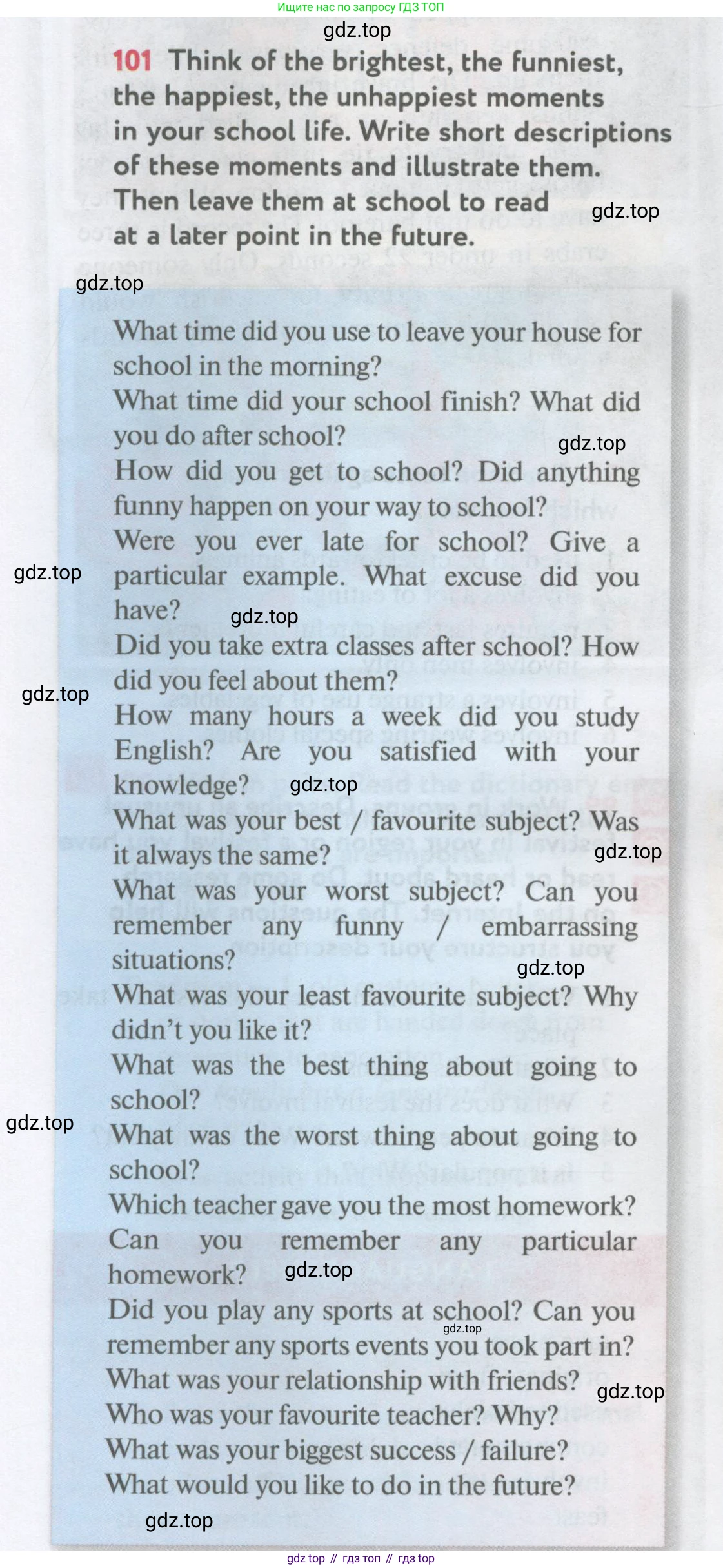 Английский язык (english), 11 класс Учебник (Student's book), авторы: Биболетова Мерем Забатовна, Бабушис Елена Евгеньевна, Снежко Надежда Дмитриевна, издательство Просвещение, Москва, 2017, жёлтого цвета, страница 158, номер 101, Условие