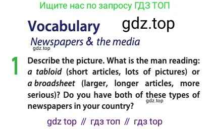 ГДЗ Английский язык (english), 11 класс Учебник (Student's book), авторы: Афанасьева Ольга Васильевна (Afanasyeva Olga), Дули Дженни (Dooley Jenny), Михеева Ирина Владимировна (Mikheeva Irina), Оби Боб (Obee Bob), Эванс Вирджиния (Evans Virginia), издательство Просвещение, Москва, 2019, страница 104, номер 1, Условие