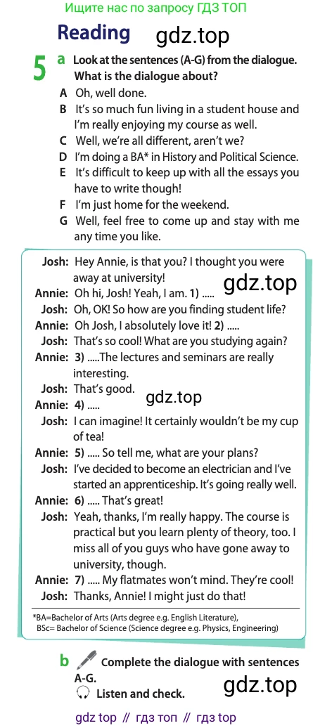 ГДЗ Английский язык (english), 11 класс Учебник (Student's book), авторы: Афанасьева Ольга Васильевна (Afanasyeva Olga), Дули Дженни (Dooley Jenny), Михеева Ирина Владимировна (Mikheeva Irina), Оби Боб (Obee Bob), Эванс Вирджиния (Evans Virginia), издательство Просвещение, Москва, 2019, страница 123, номер 5, Условие