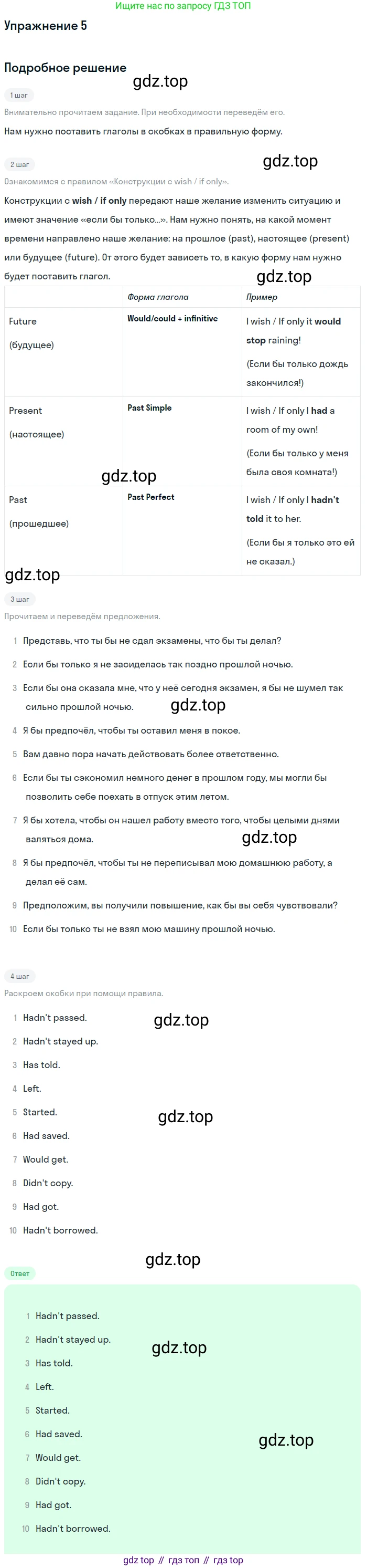 ГДЗ Английский язык (english), 11 класс Учебник (Student's book), авторы: Афанасьева Ольга Васильевна (Afanasyeva Olga), Дули Дженни (Dooley Jenny), Михеева Ирина Владимировна (Mikheeva Irina), Оби Боб (Obee Bob), Эванс Вирджиния (Evans Virginia), издательство Просвещение, Москва, 2019, страница 125, номер 5, Решение 2