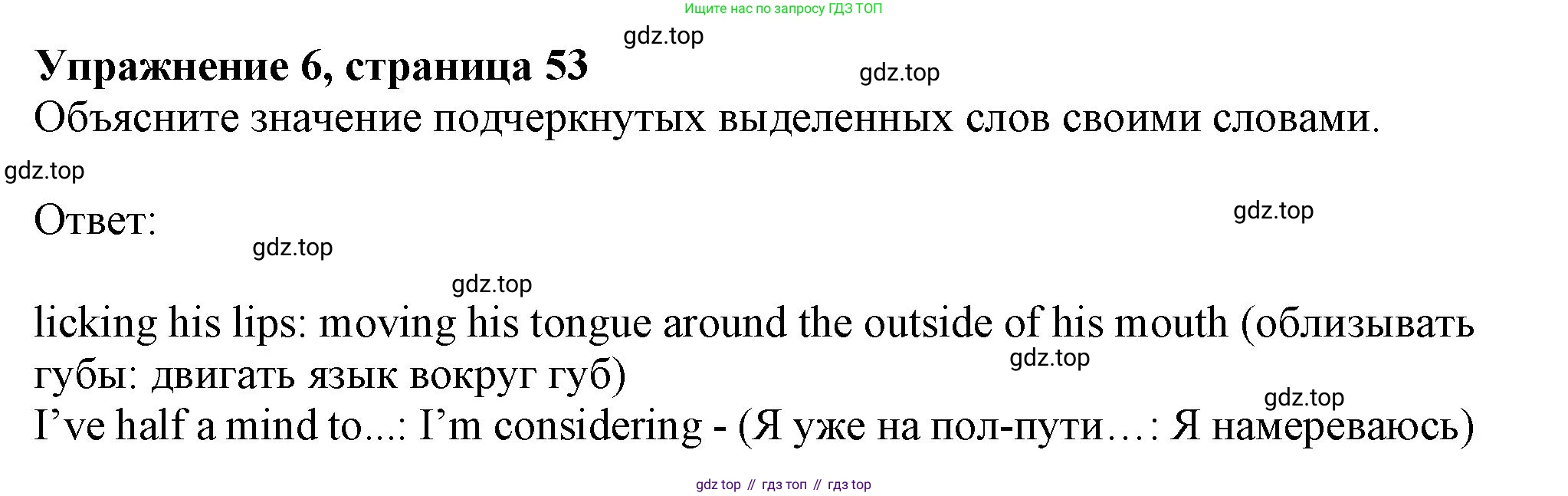 ГДЗ Английский язык (english), 11 класс Учебник (Student's book), авторы: Афанасьева Ольга Васильевна (Afanasyeva Olga), Дули Дженни (Dooley Jenny), Михеева Ирина Владимировна (Mikheeva Irina), Оби Боб (Obee Bob), Эванс Вирджиния (Evans Virginia), издательство Просвещение, Москва, 2019, страница 53, номер 6, Решение 1