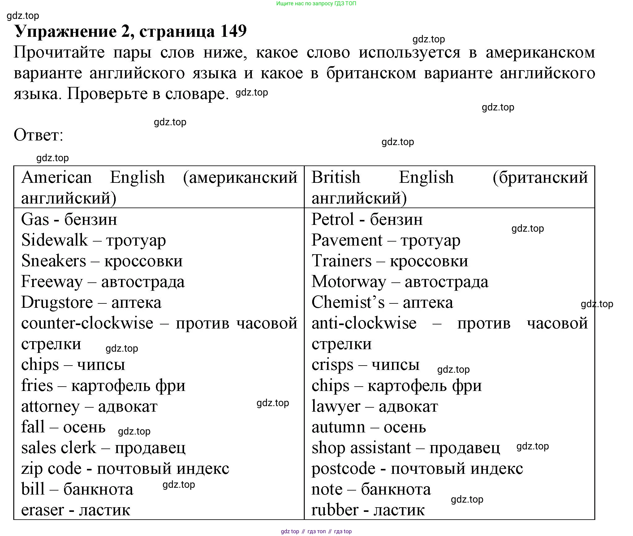 ГДЗ Английский язык (english), 11 класс Учебник (Student's book), авторы: Афанасьева Ольга Васильевна (Afanasyeva Olga), Дули Дженни (Dooley Jenny), Михеева Ирина Владимировна (Mikheeva Irina), Оби Боб (Obee Bob), Эванс Вирджиния (Evans Virginia), издательство Просвещение, Москва, 2019, страница 149, номер 2, Решение 1