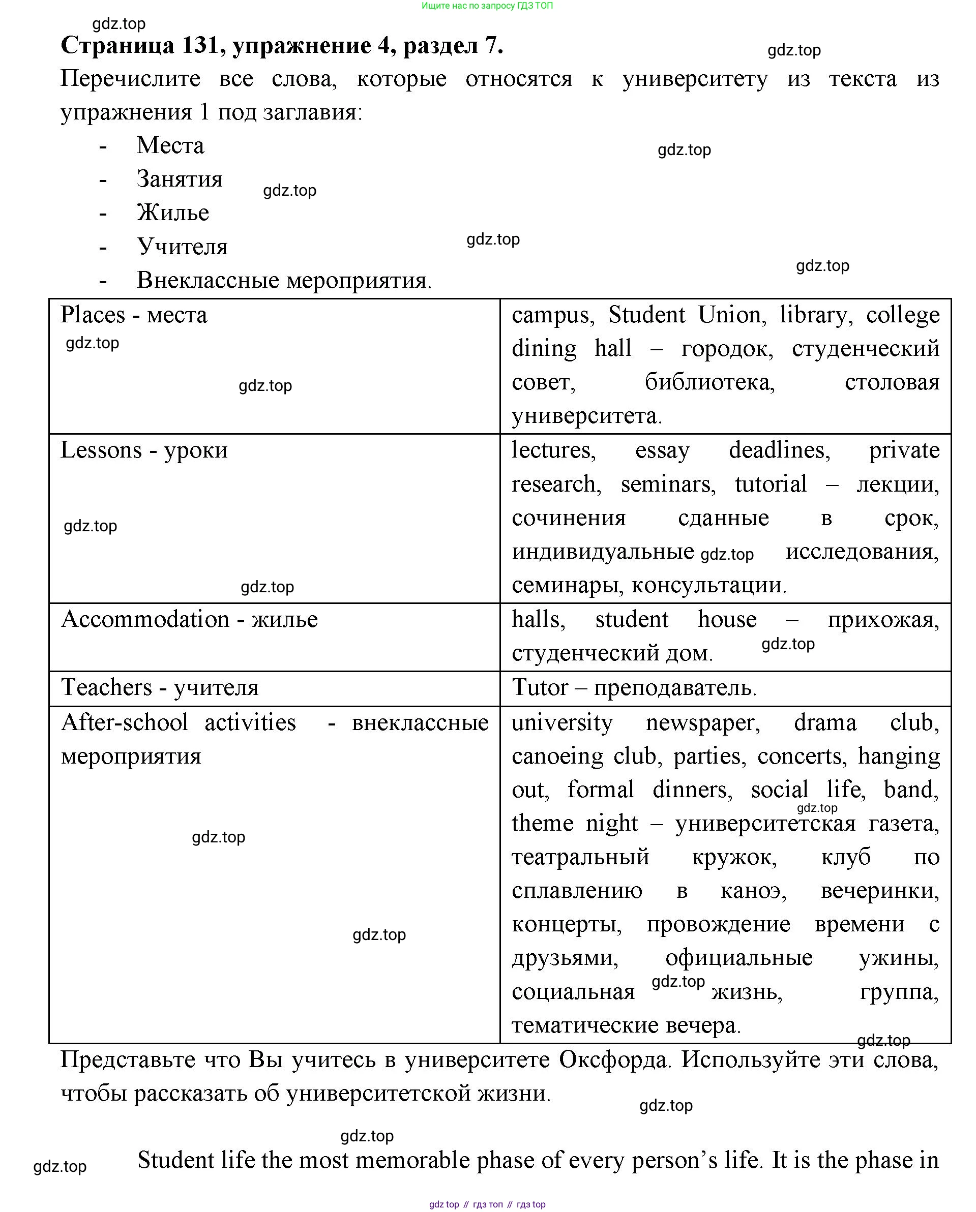ГДЗ Английский язык (english), 11 класс Учебник (Student's book), авторы: Афанасьева Ольга Васильевна (Afanasyeva Olga), Дули Дженни (Dooley Jenny), Михеева Ирина Владимировна (Mikheeva Irina), Оби Боб (Obee Bob), Эванс Вирджиния (Evans Virginia), издательство Просвещение, Москва, 2019, страница 131, номер 4, Решение 3