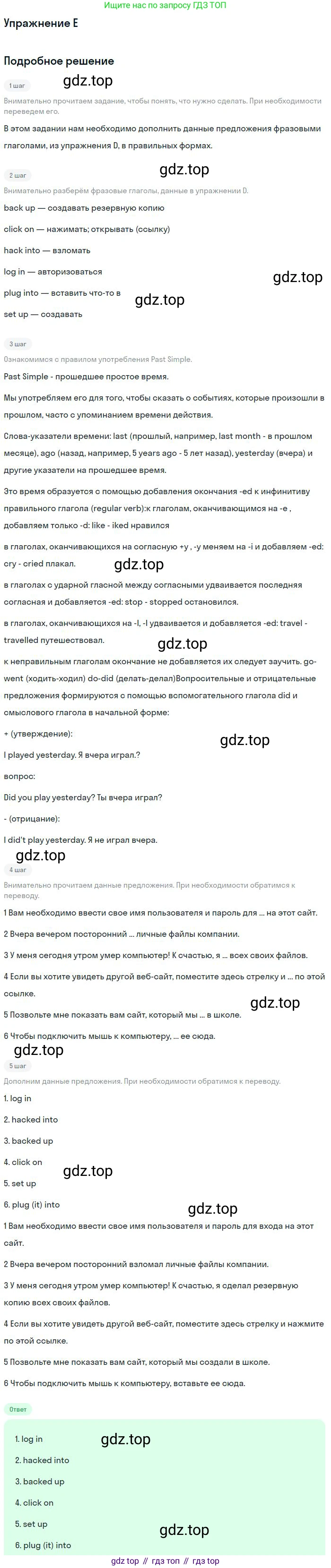 ГДЗ Английский язык (english), 11 класс Учебник (Student's book), авторы: Комарова Юлия Александровна, Ларионова Ирина Владимировна, Араванис Розмари, Кокрейн Стюарт, издательство Русское слово, Москва, 2020, страница 47, номер E, Решение