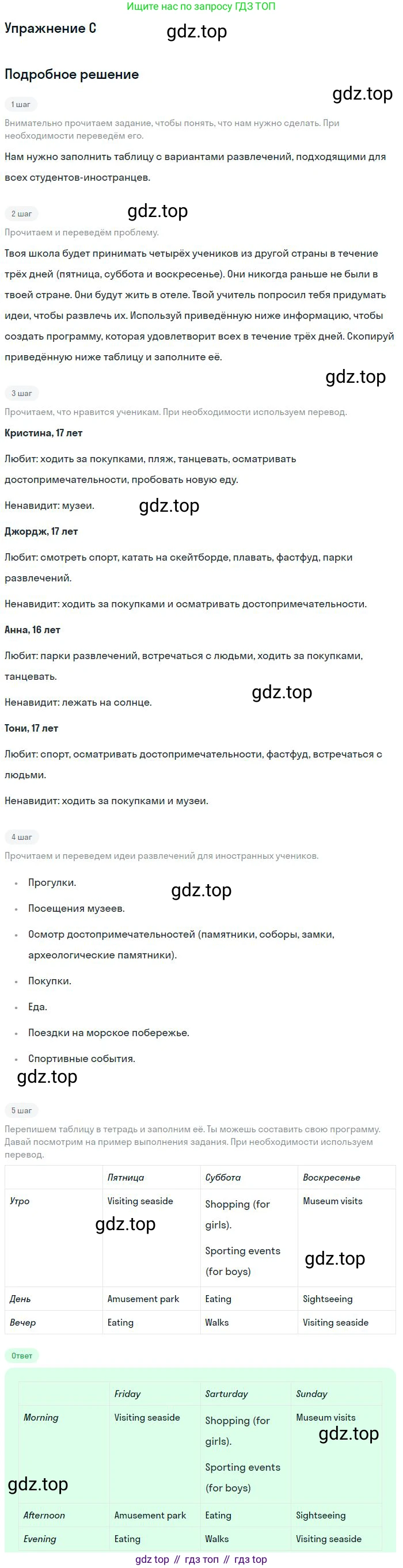 ГДЗ Английский язык (english), 11 класс Учебник (Student's book), авторы: Комарова Юлия Александровна, Ларионова Ирина Владимировна, Араванис Розмари, Кокрейн Стюарт, издательство Русское слово, Москва, 2020, страница 65, номер C, Решение