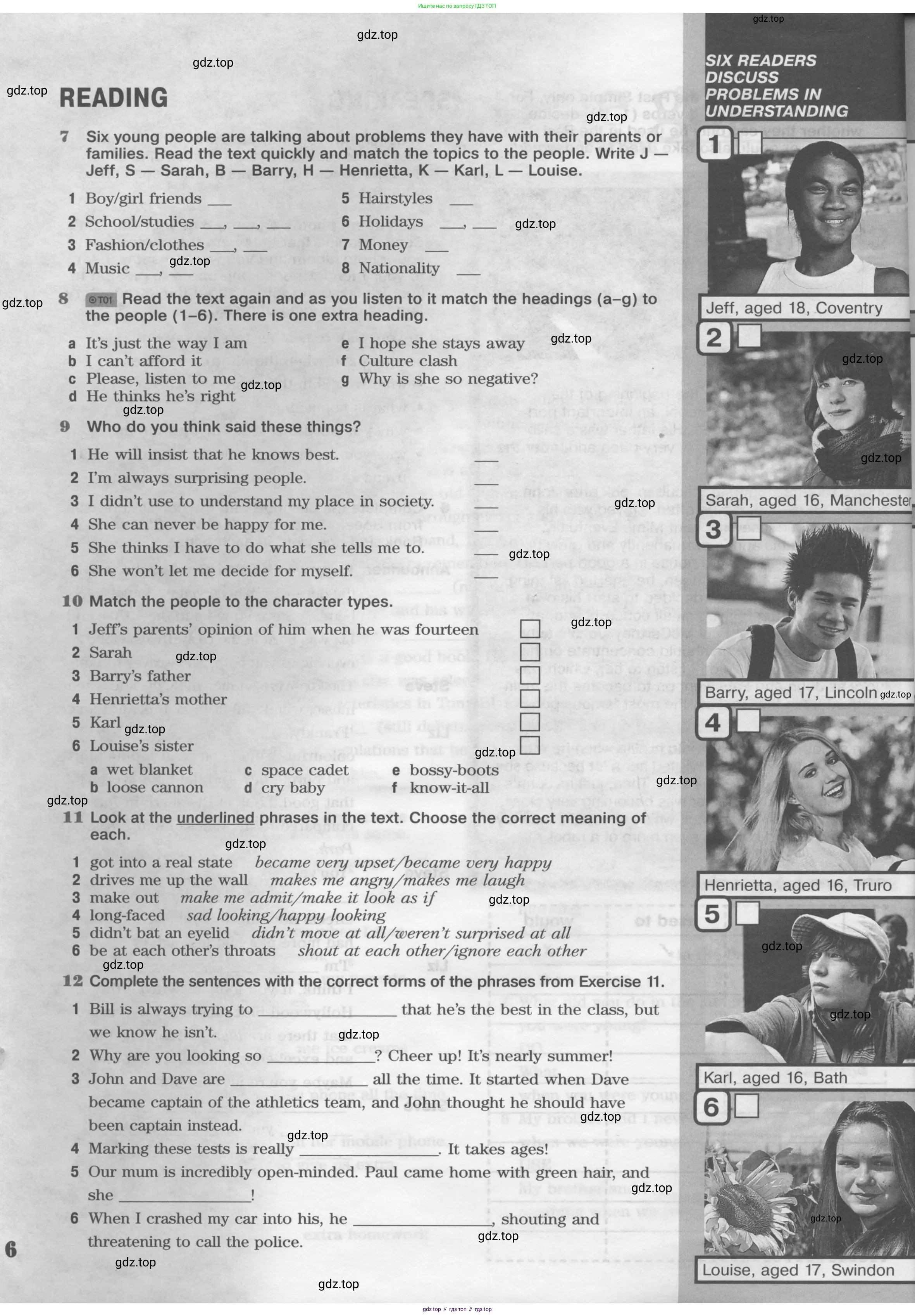 Английский язык (english), 11 класс Рабочая тетрадь (workbook), авторы: Вербицкая Мария Валерьевна (Verbitskaya Maria), Фрикер Род (Fricker Rod), Миндрул Ольга Сергеевна (Mindrul Olga), издательство Просвещение, Москва, 2016, страница 6