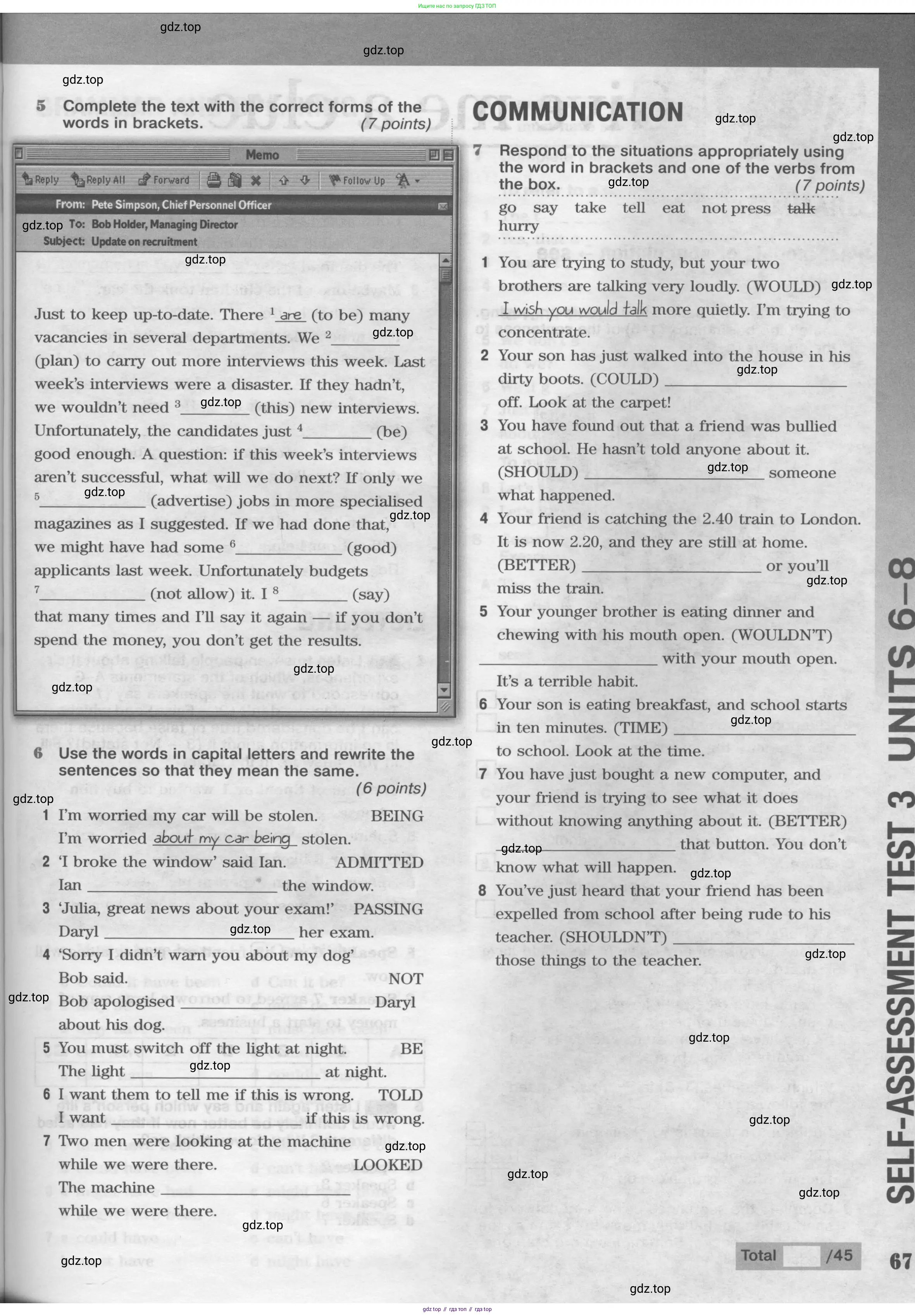 Английский язык (english), 11 класс Рабочая тетрадь (workbook), авторы: Вербицкая Мария Валерьевна (Verbitskaya Maria), Фрикер Род (Fricker Rod), Миндрул Ольга Сергеевна (Mindrul Olga), издательство Просвещение, Москва, 2016, страница 67