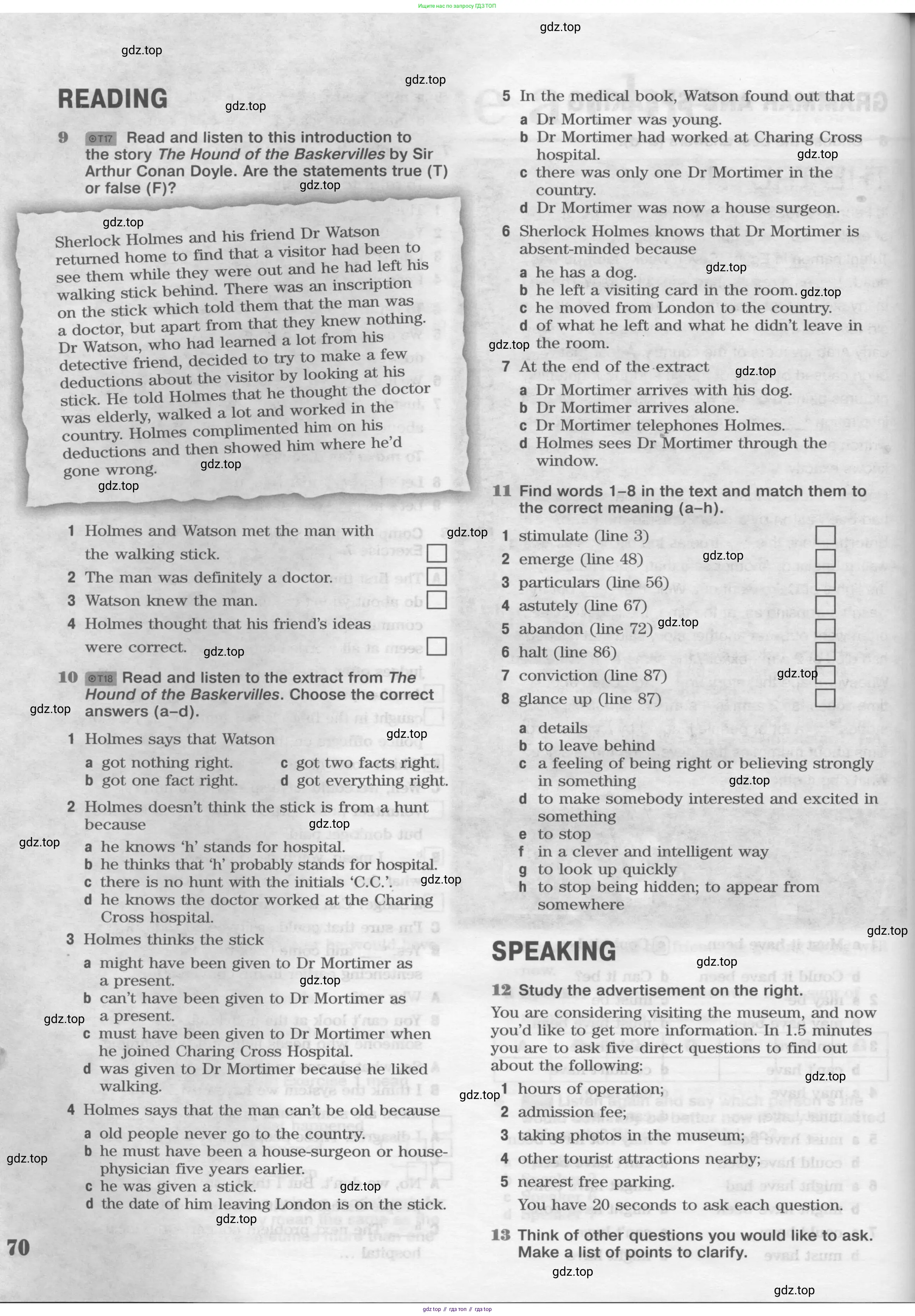 Английский язык (english), 11 класс Рабочая тетрадь (workbook), авторы: Вербицкая Мария Валерьевна (Verbitskaya Maria), Фрикер Род (Fricker Rod), Миндрул Ольга Сергеевна (Mindrul Olga), издательство Просвещение, Москва, 2016, страница 70